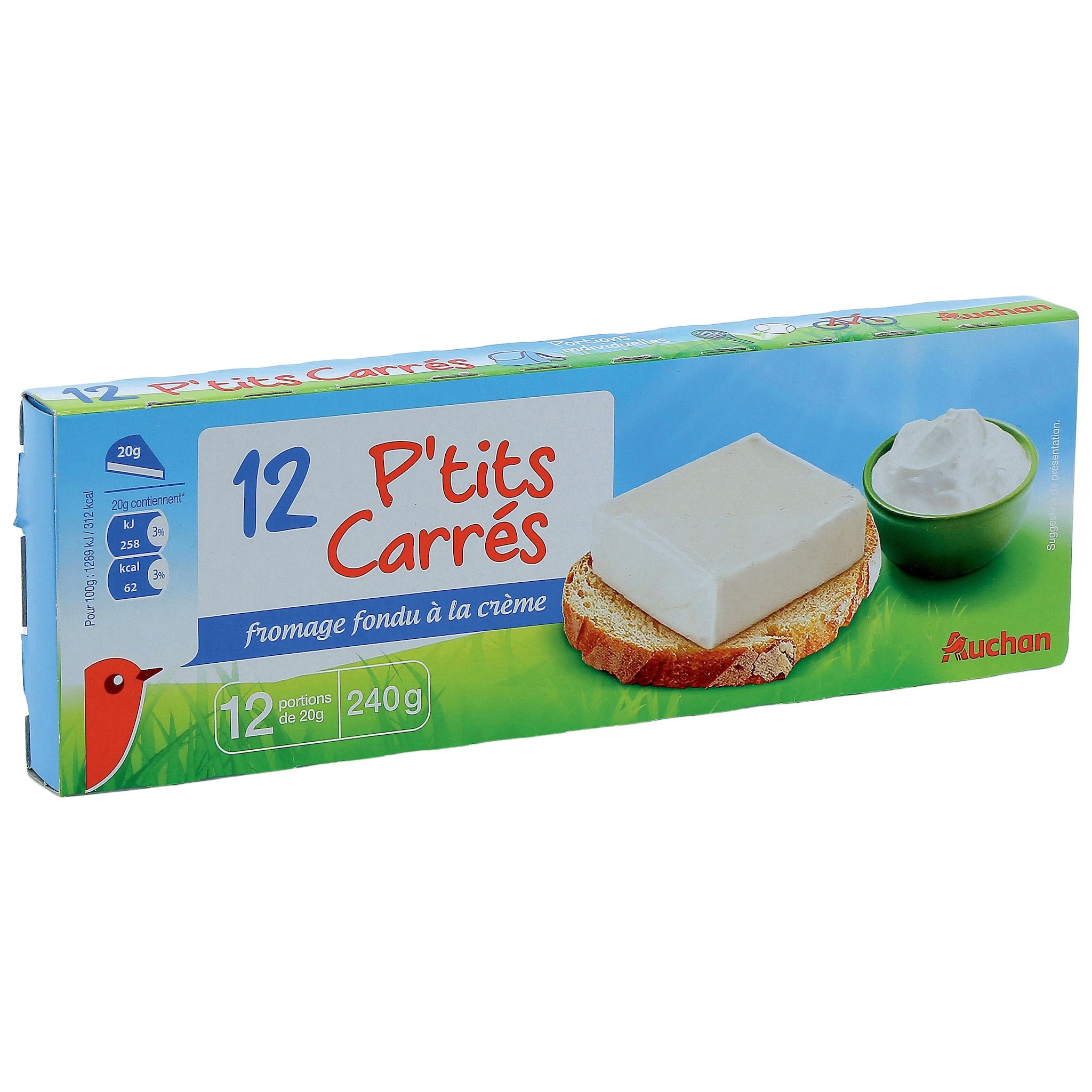 Voir la diapositive 2 : AUCHAN Fromage fondu 12 parts 240g