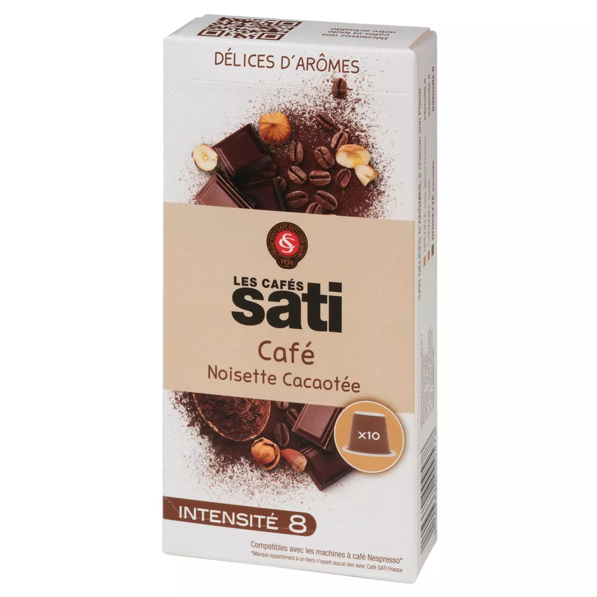 AUCHAN Capsules de café saveur caramel intensité 7 compatibles Nespresso 10  capsules 52g pas cher 