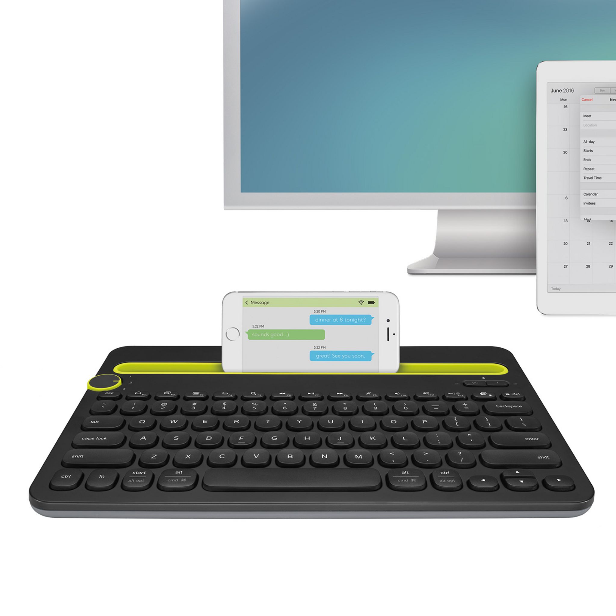 Voir la diapositive 6 : LOGITECH Clavier Sans Fil K480 Multi-Dispositifs AZERTY