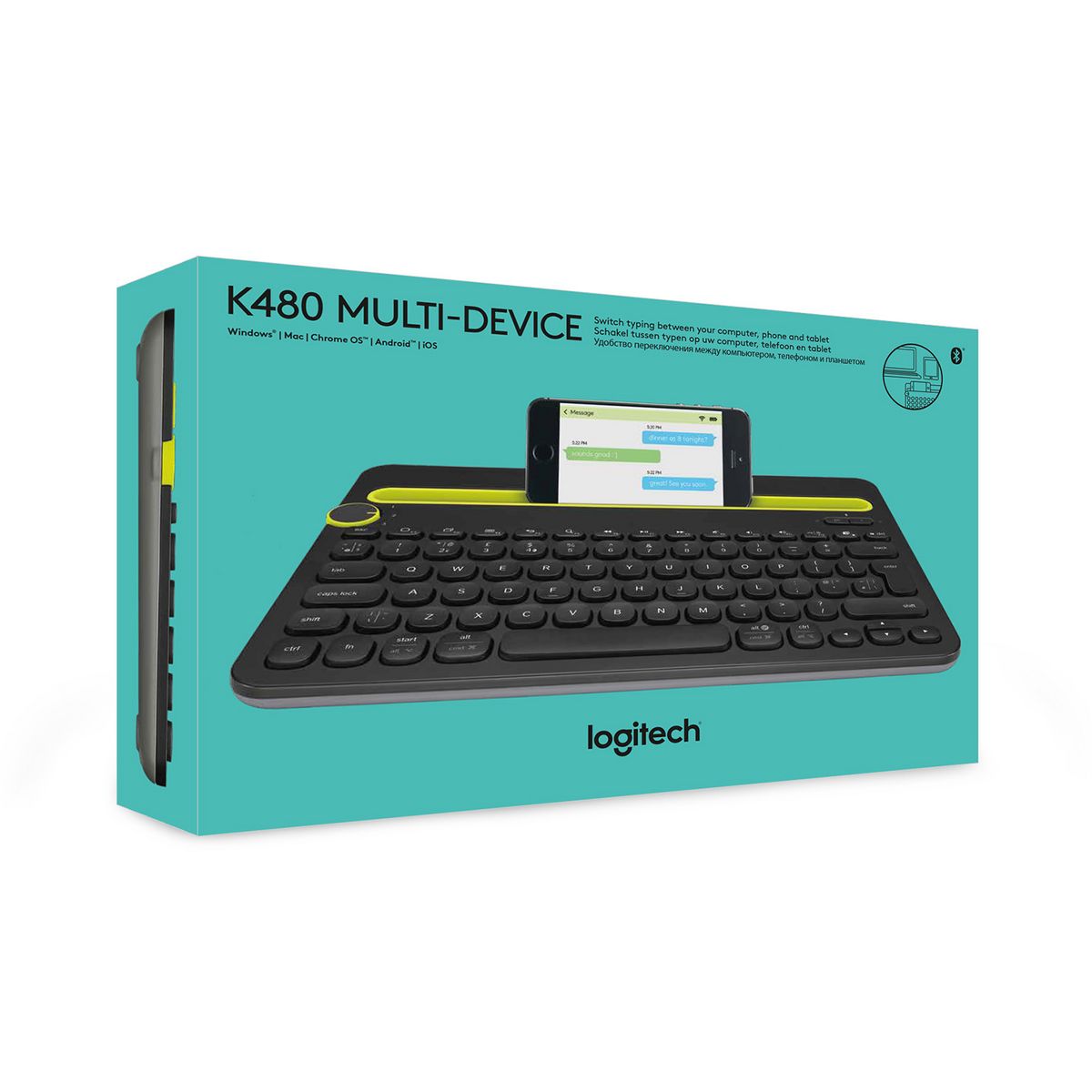 LOGITECH Clavier Sans Fil K480 Multi-Dispositifs AZERTY