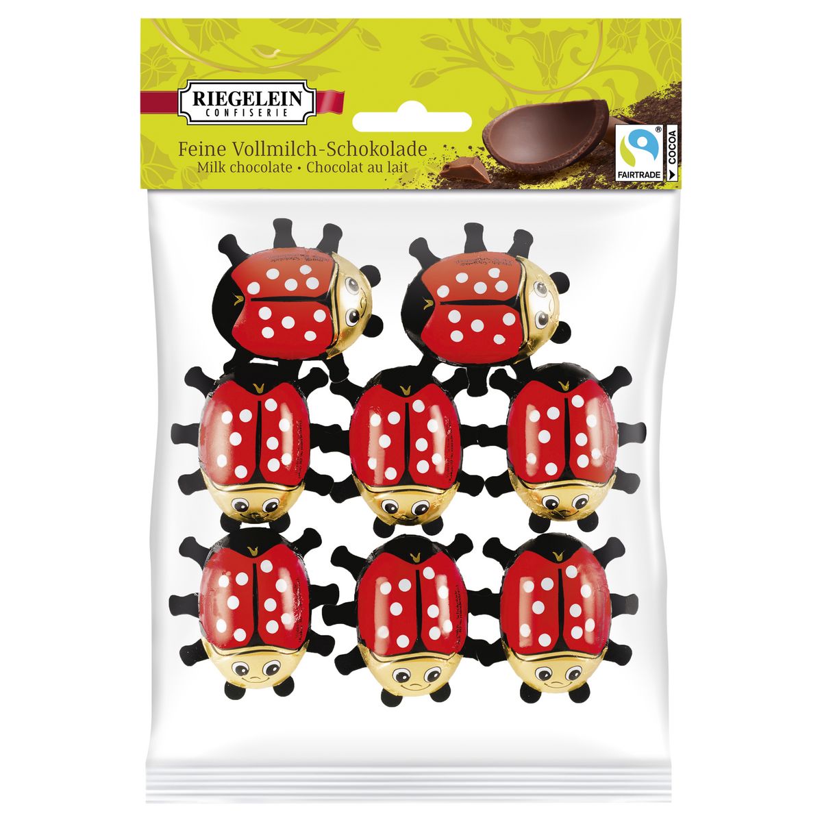 RIEGELEIN Coccinelles chocolat au lait 8 pièces 100g