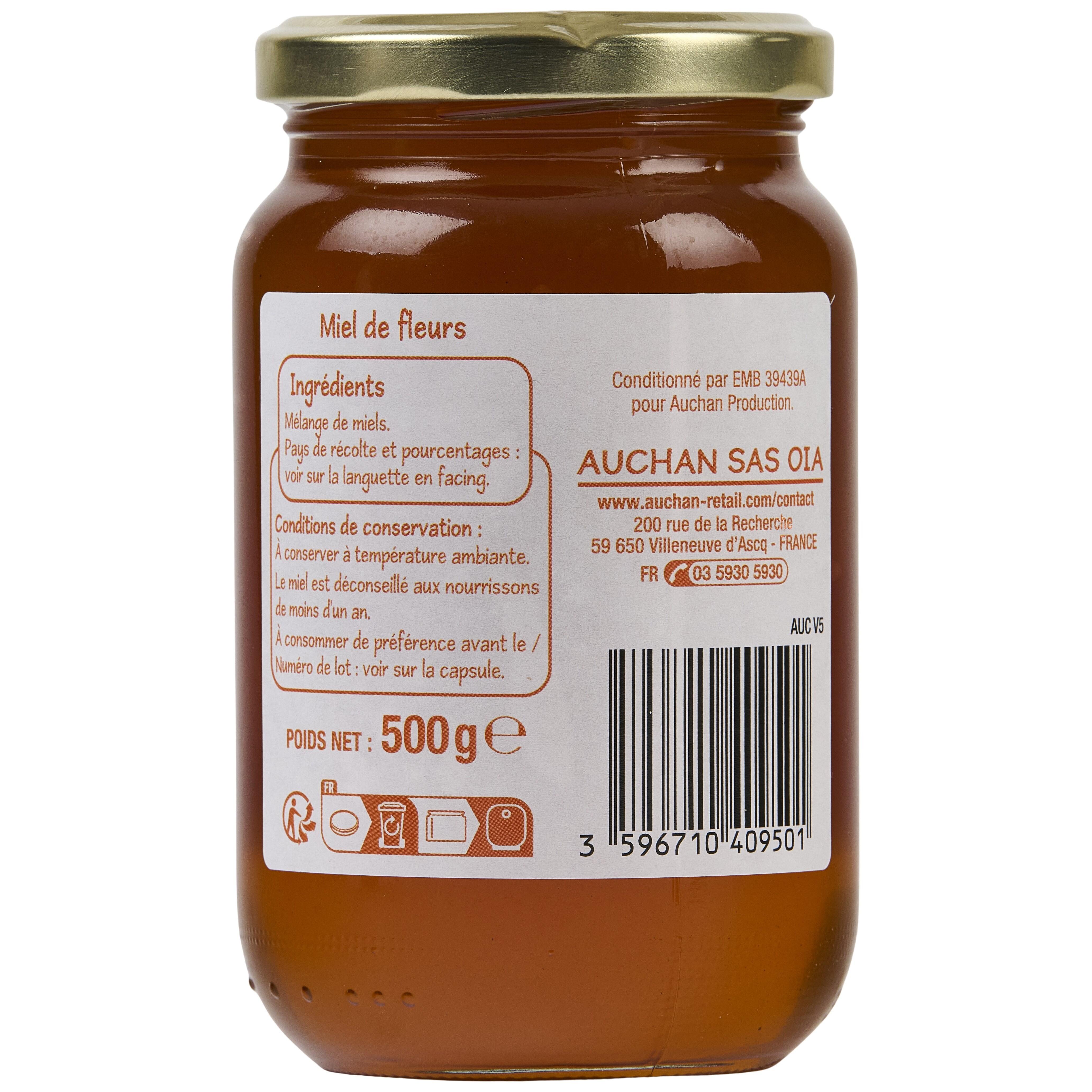 Voir la diapositive 2 : POUCE Miel de fleurs liquide 500g