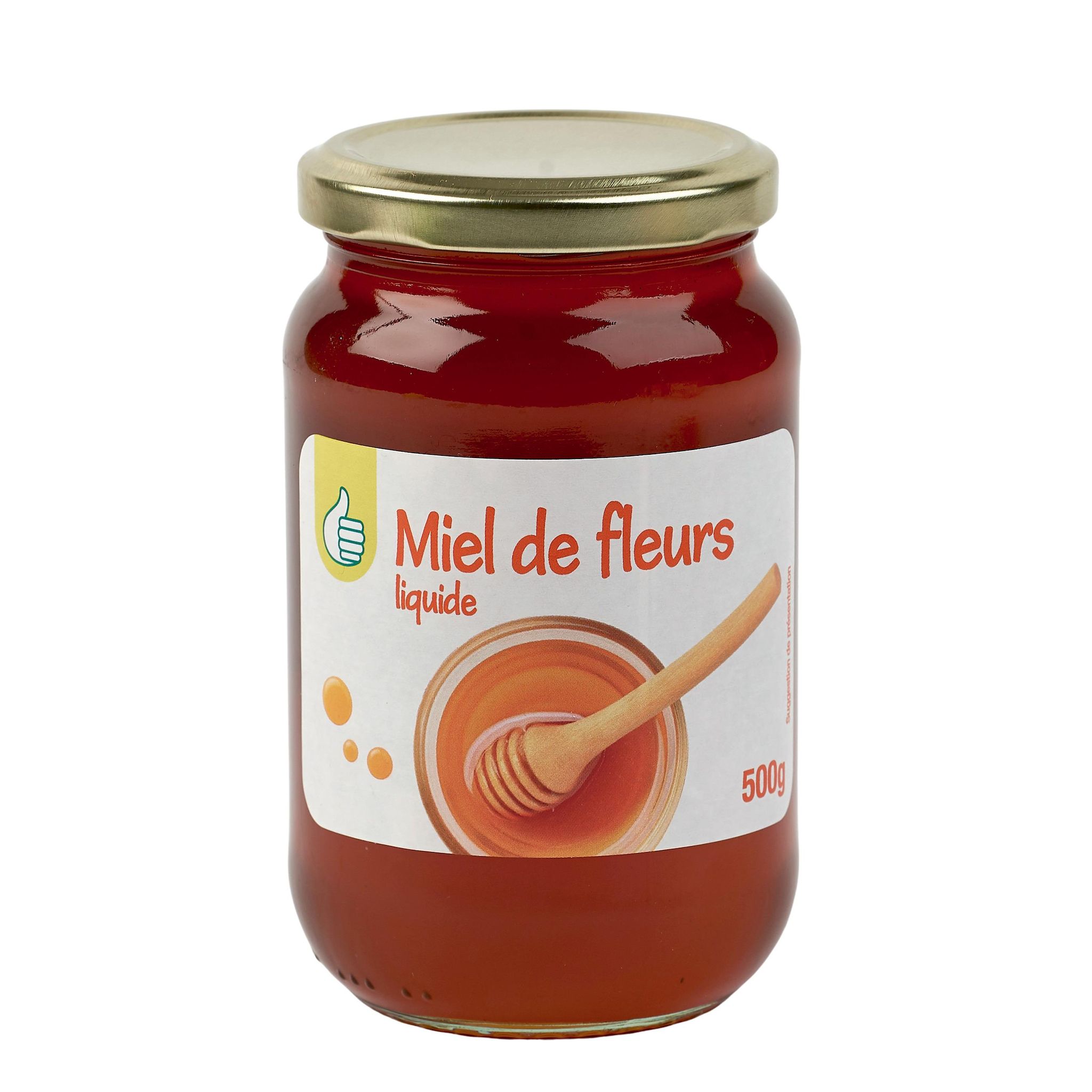 Voir la diapositive 2 : POUCE Miel de fleurs liquide 500g