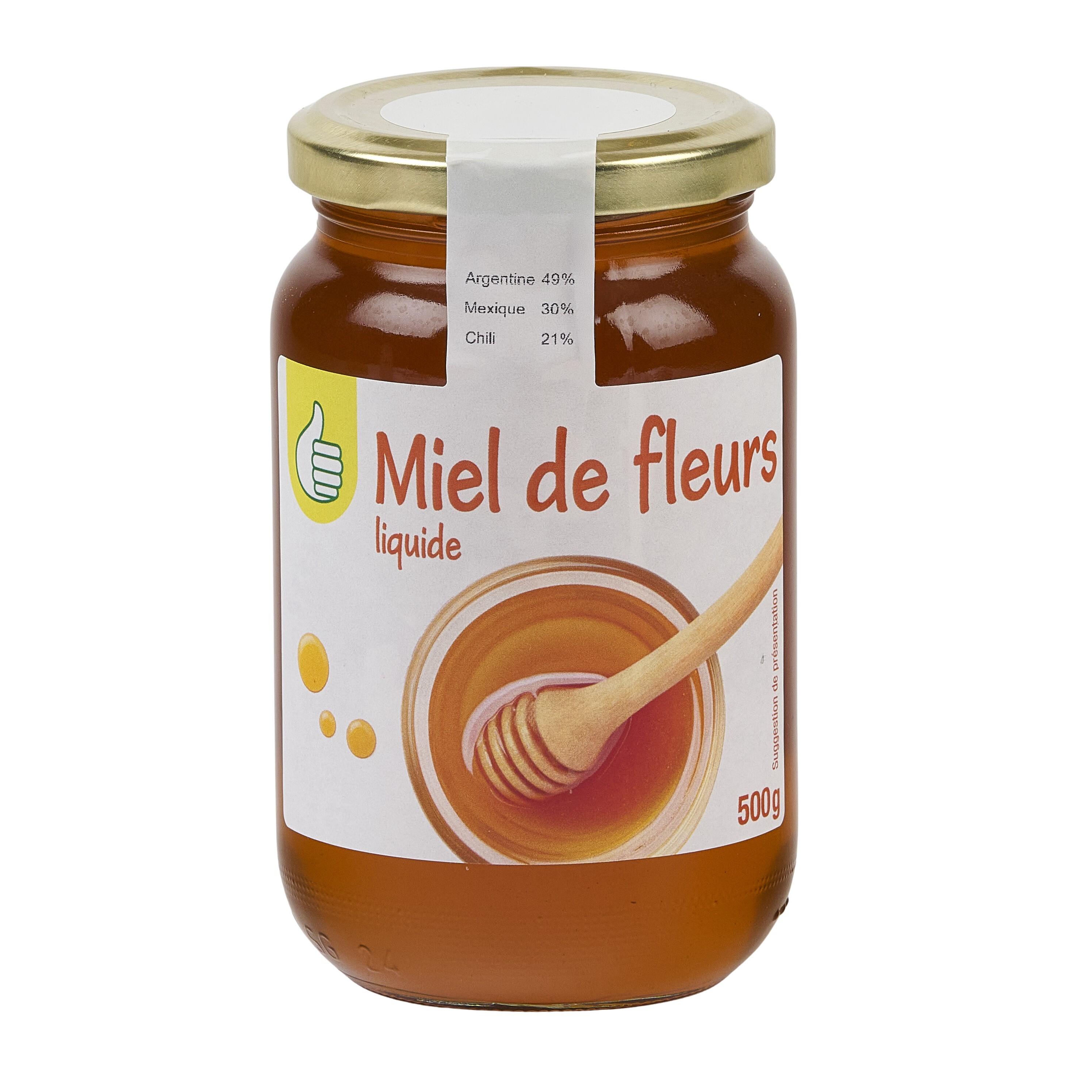 Voir la diapositive 3 : POUCE Miel de fleurs liquide 500g