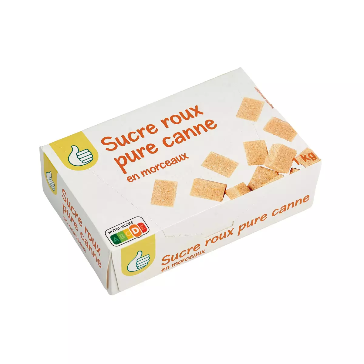 POUCE Sucre roux pure canne en morceaux 1kg