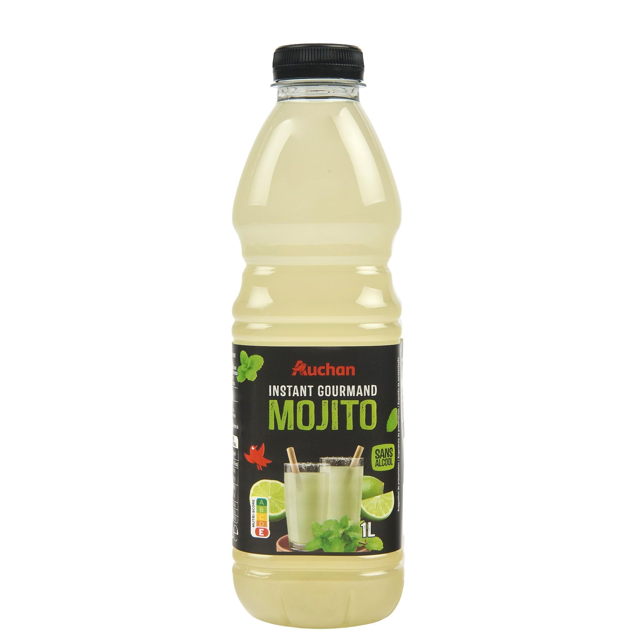 Voir la diapositive 4 : AUCHAN Boisson au jus de fruit sans alcool mojito 1l