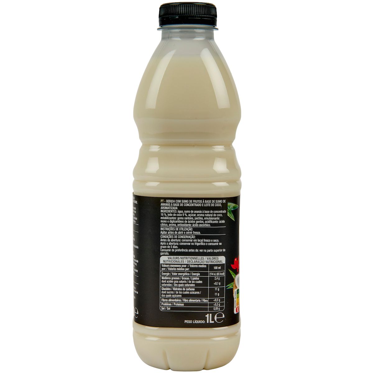 AUCHAN Boisson Pina Colada bouteille verre 1l