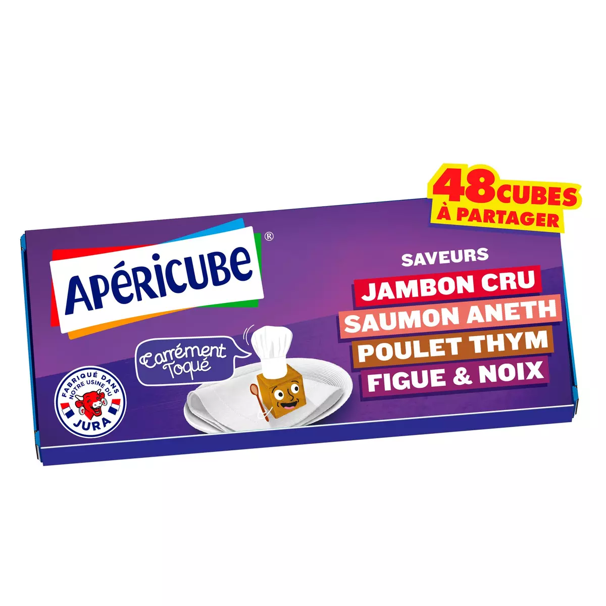 APERICUBE Cubes de fromage apéritif Carrément Toqué 48 cubes 250g