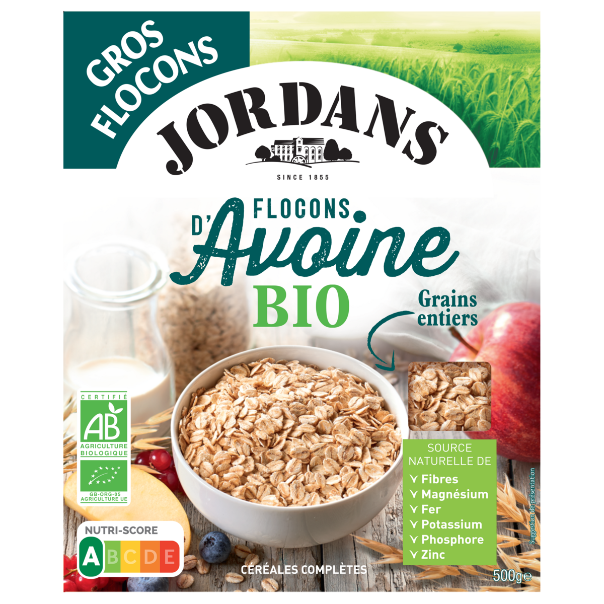 JORDAN'S Flocons d'avoine bio 500g