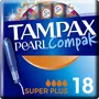 TAMPAX Compak Pearl tampons avec applicateur super plus 18 tampons