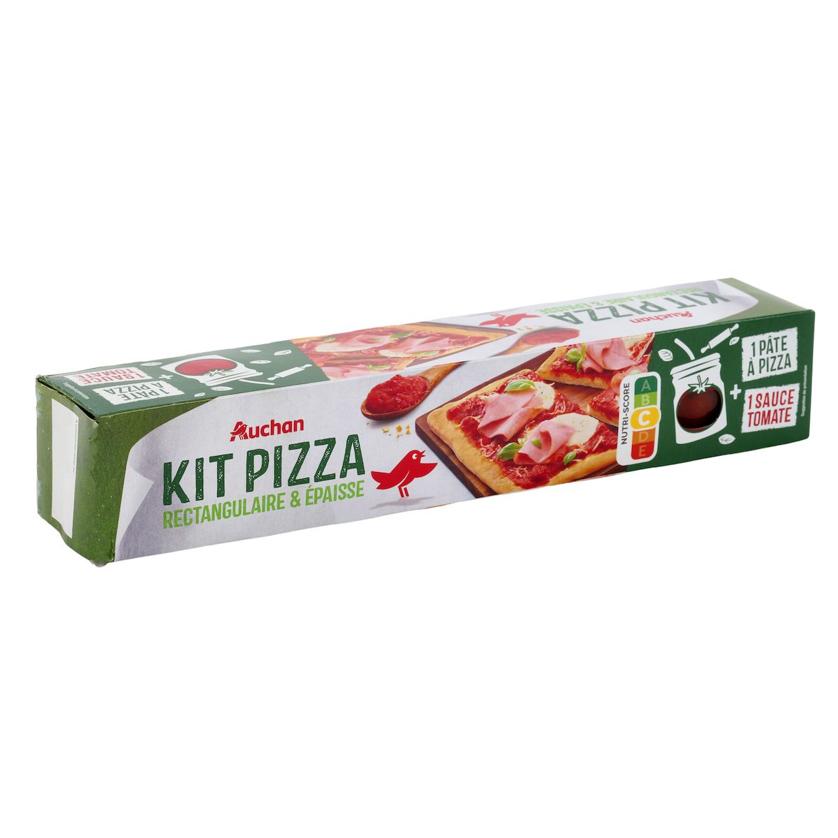 AUCHAN Kit pour pizza rectangulaire et épaisse 600g