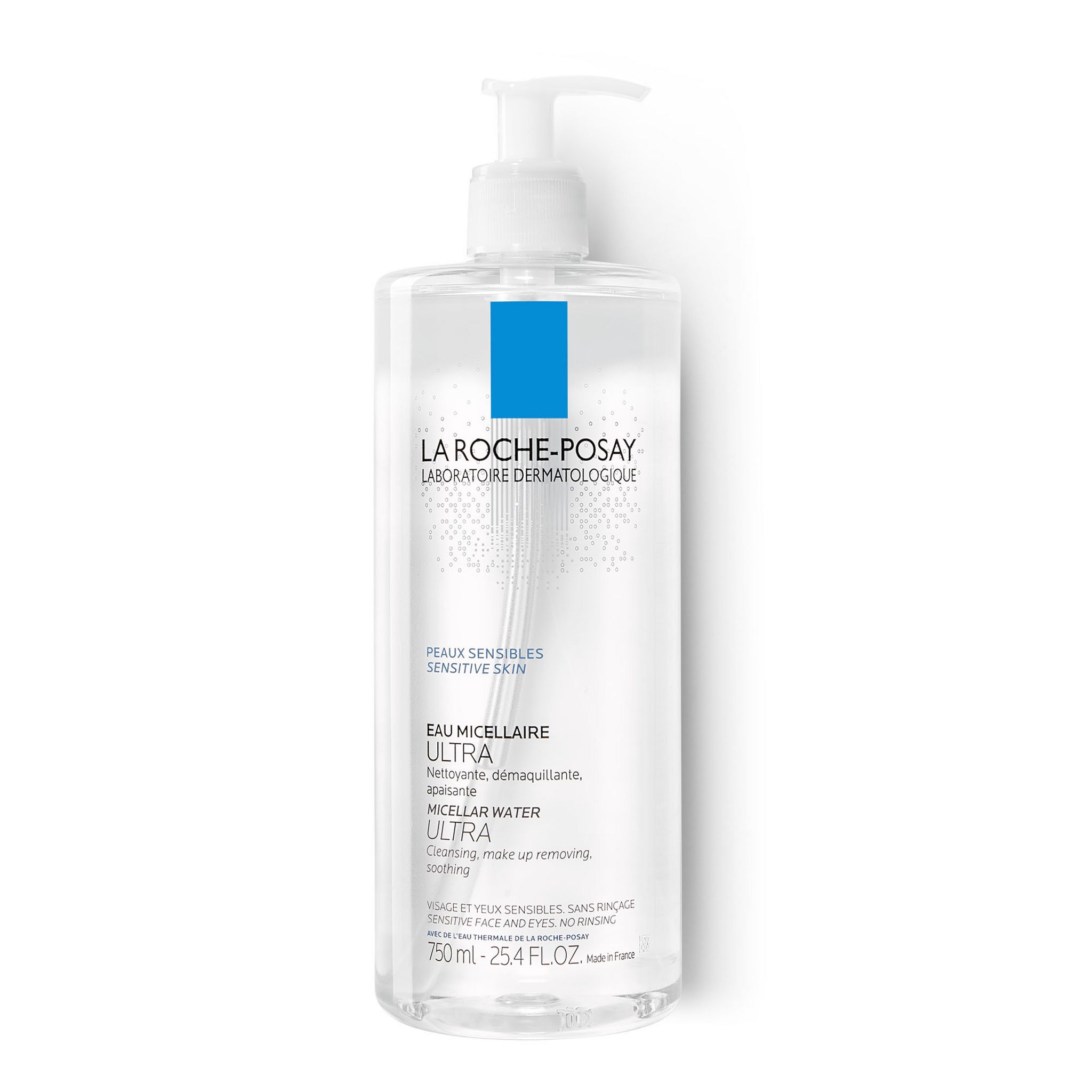 LA ROCHE POSAY Eau micellaire ultra nettoyante démaquillante apaisante peaux sensibles 750ml