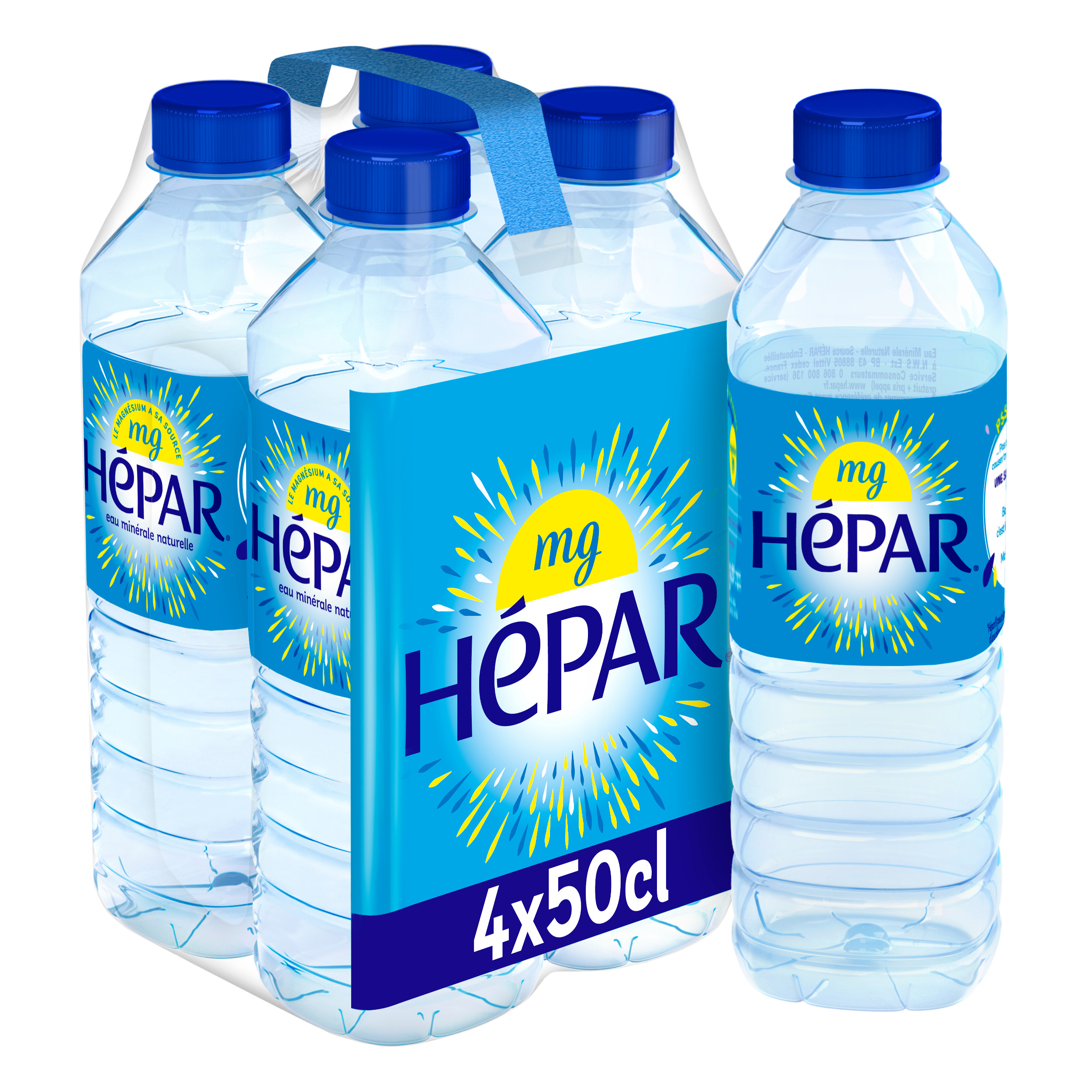 Voir la diapositive 3 : HEPAR Eau minérale plate naturelle bouteilles 4x50cl