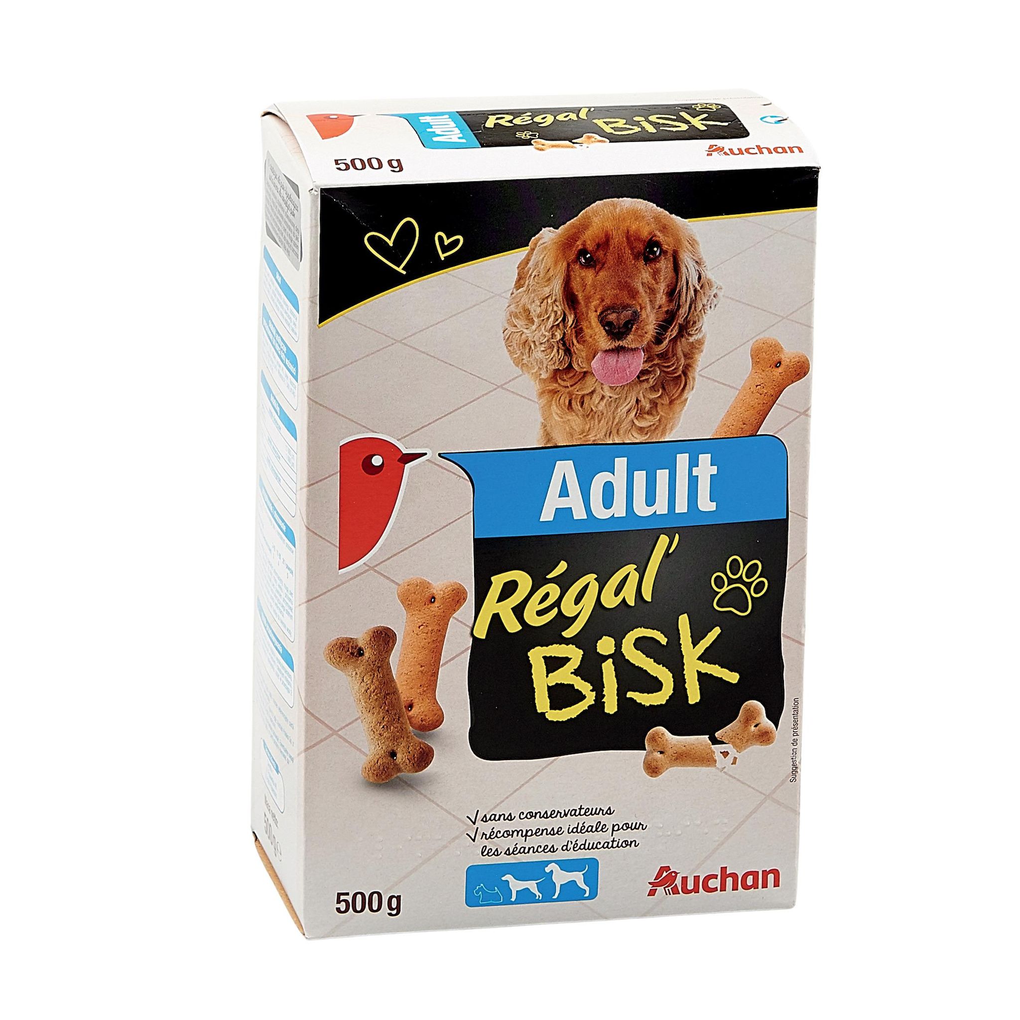 Voir la diapositive 2 : AUCHAN Friandises Régal'bisk pour moyen et grand chien adulte 500g