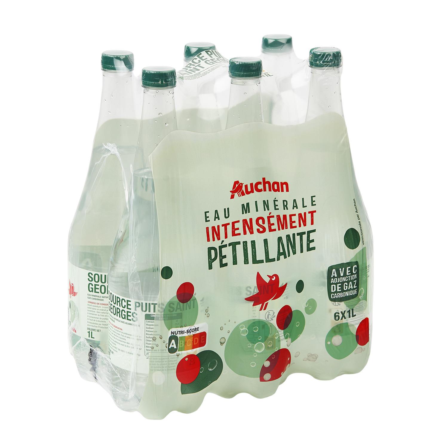 Voir la diapositive 3 : AUCHAN Eau minérale pétillante 6x1l