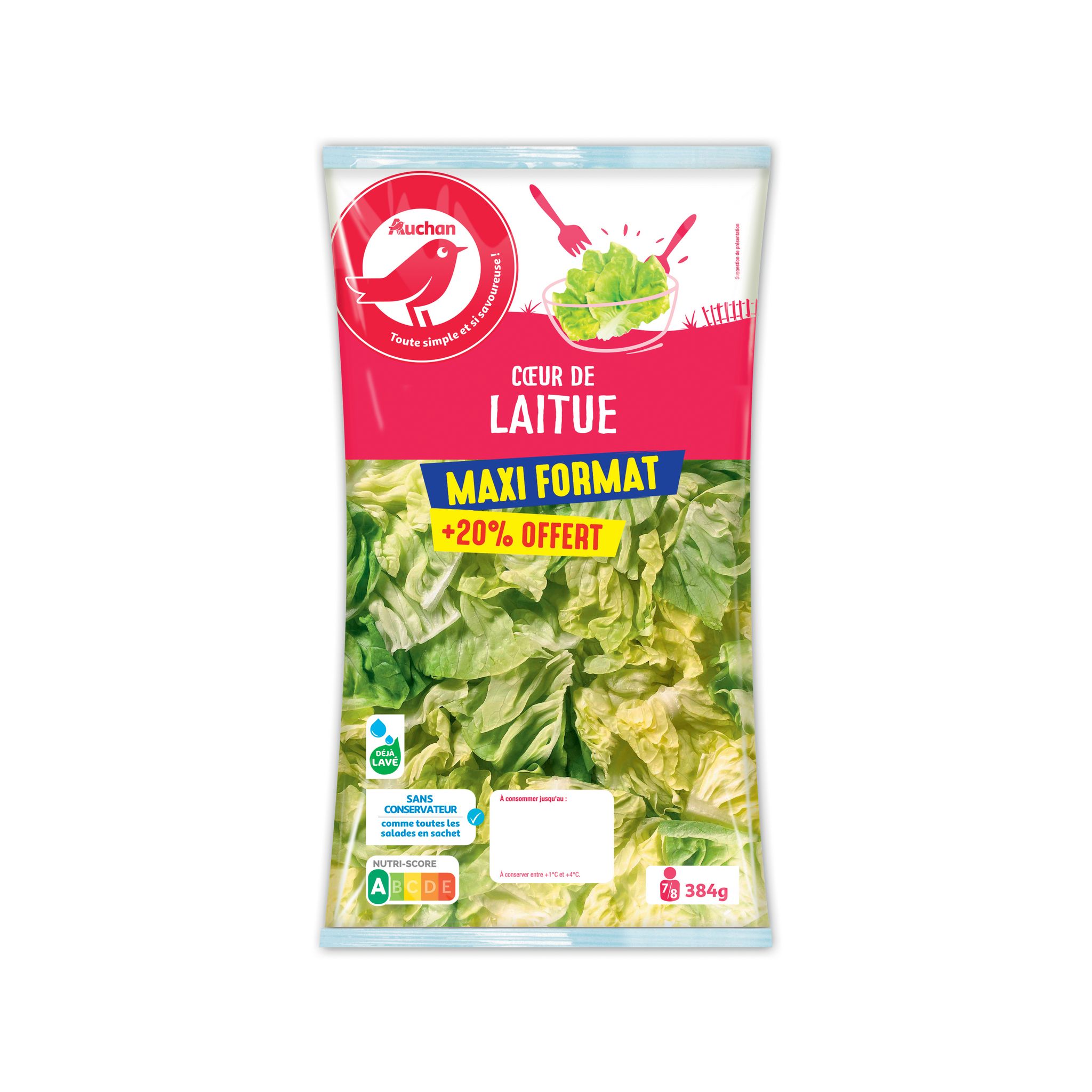 AUCHAN Cœur de laitue 320g