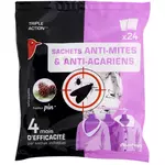 AUCHAN Sachets anti-mites & acariens fraîcheur pin 24 sachets