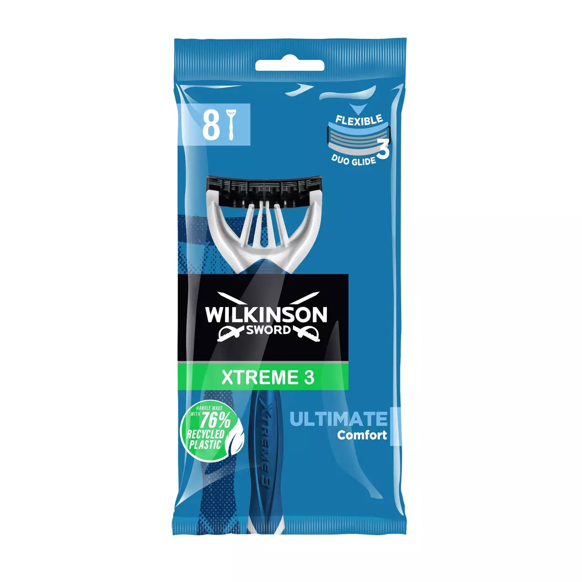 WILKINSON Xtreme 3 Rasoirs jetables ultimate comfort à tête flexible 8 rasoirs