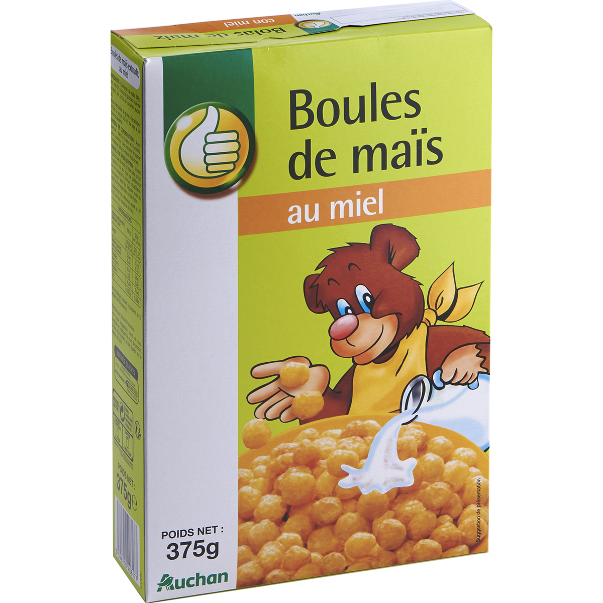 POUCE Céréales boules de maïs au miel 375g