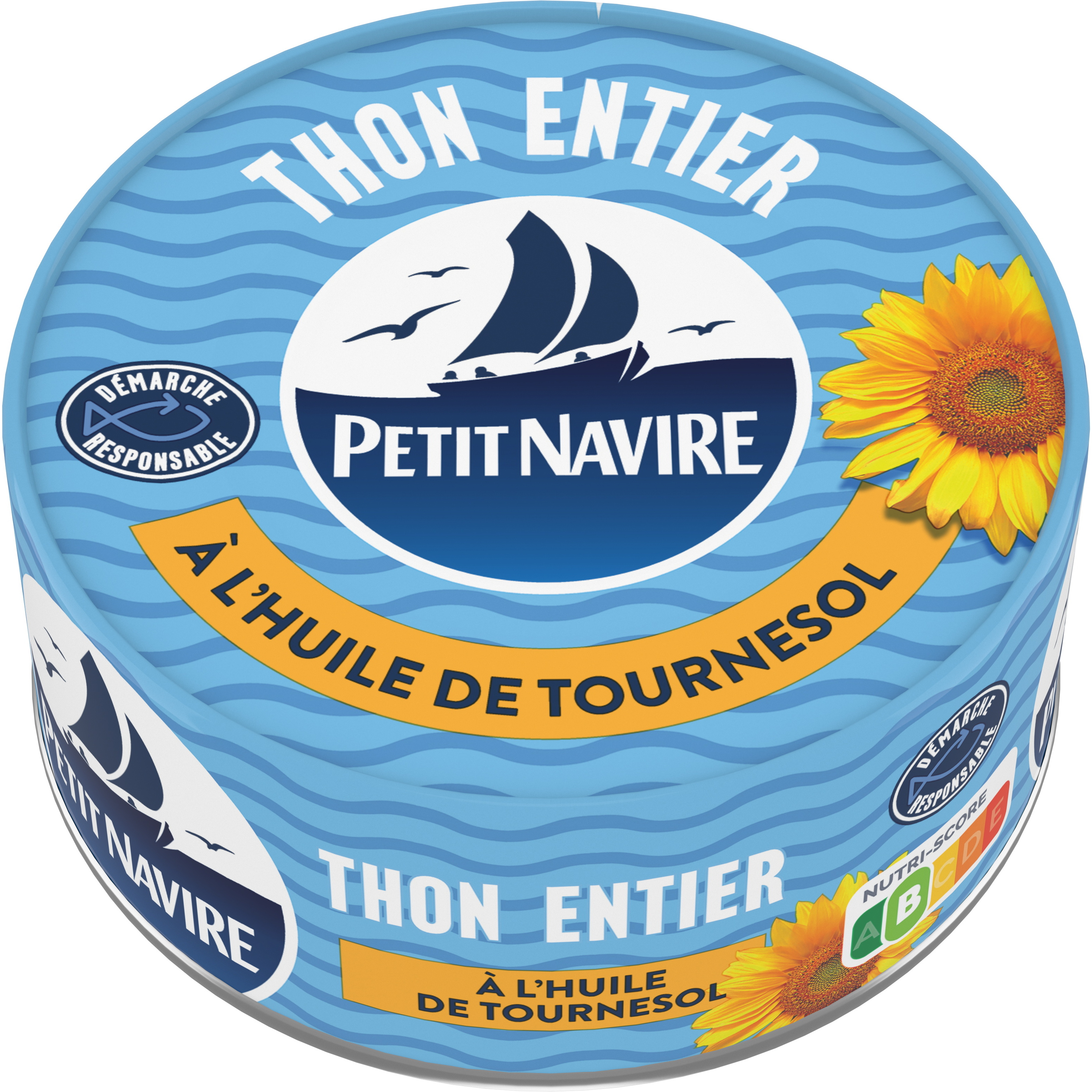 Voir la diapositive 2 : PETIT NAVIRE Thon entier à l'huile de tournesol 160g