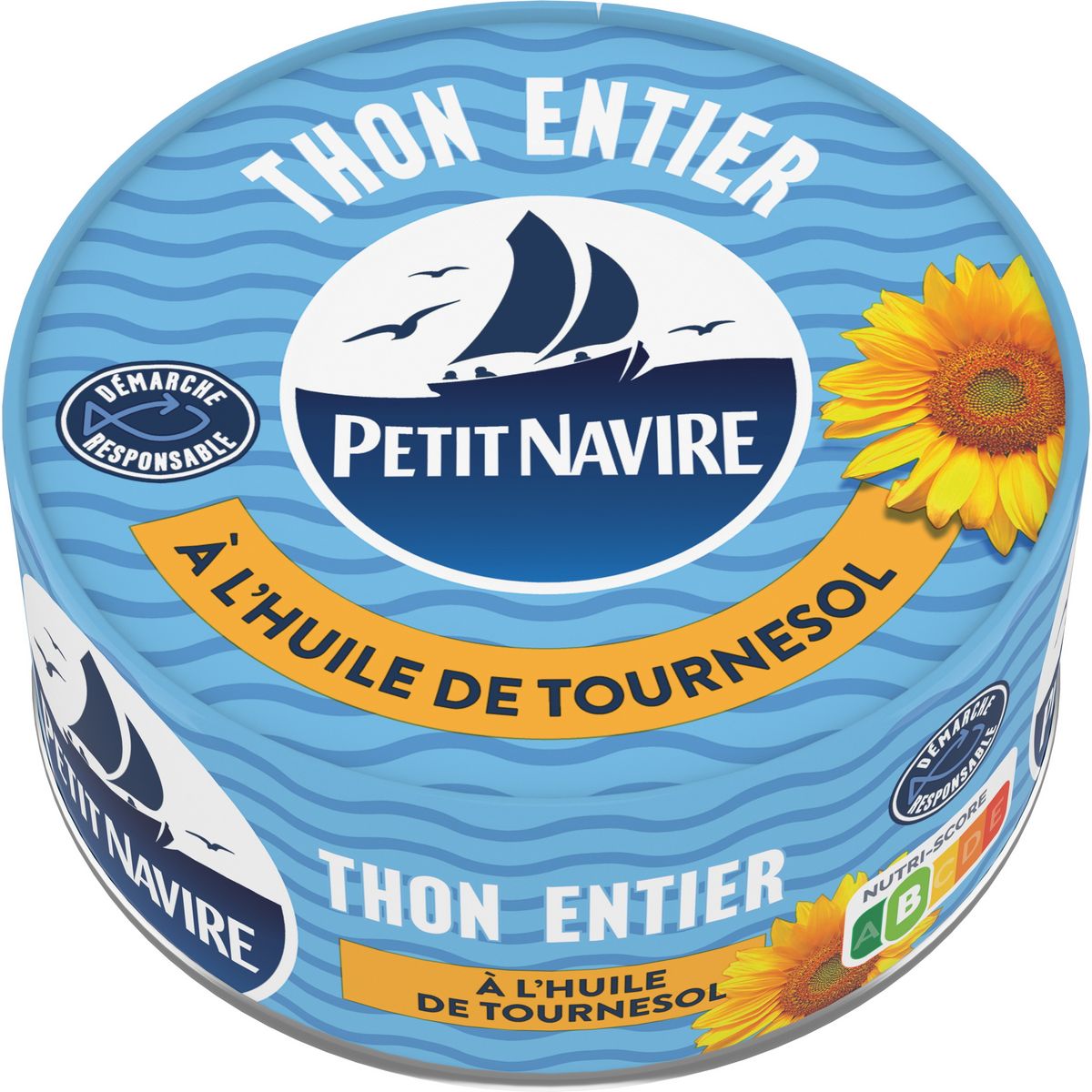 PETIT NAVIRE Thon entier à l'huile de tournesol 160g