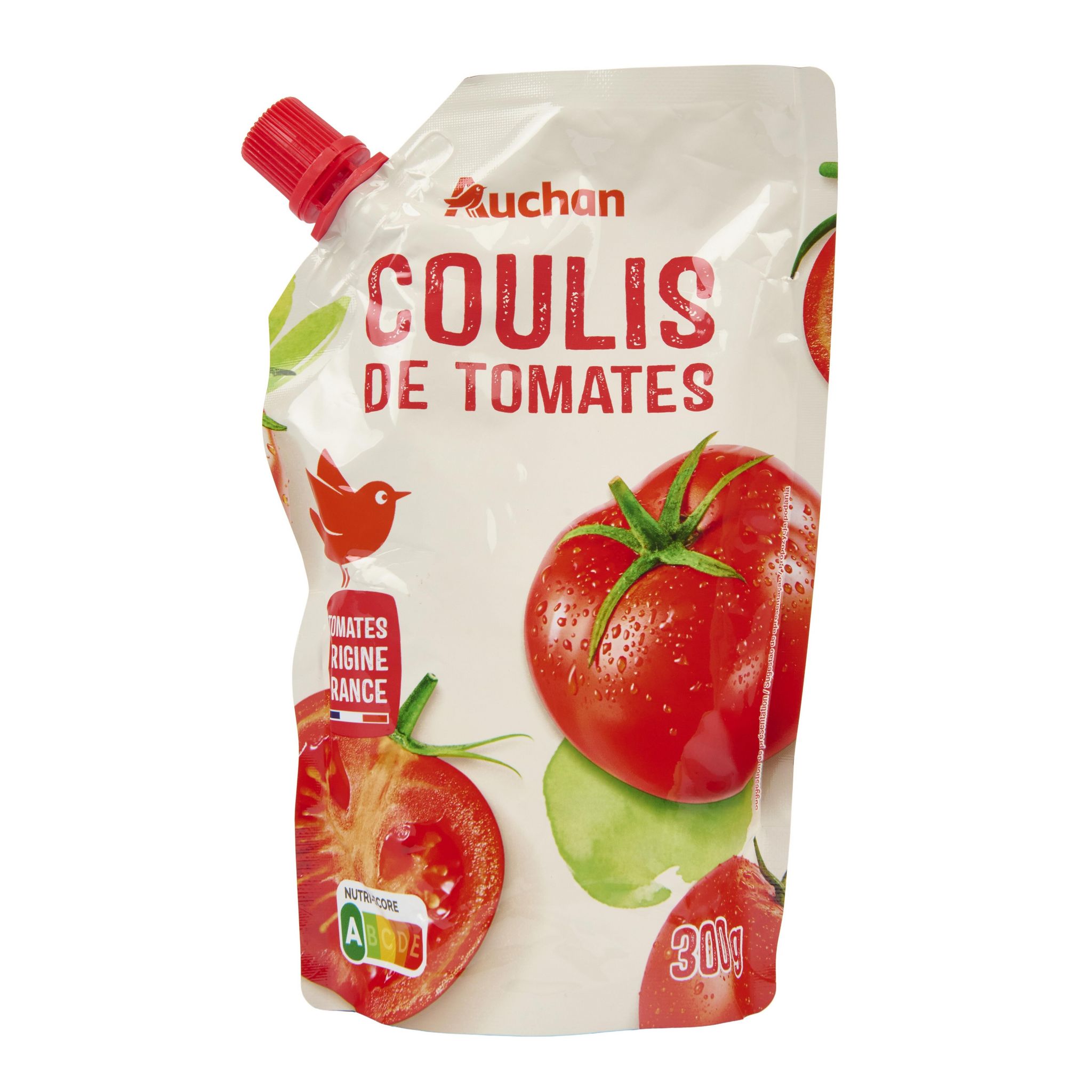Voir la diapositive 3 : AUCHAN Coulis de tomates de Provence sachet refermable 300g