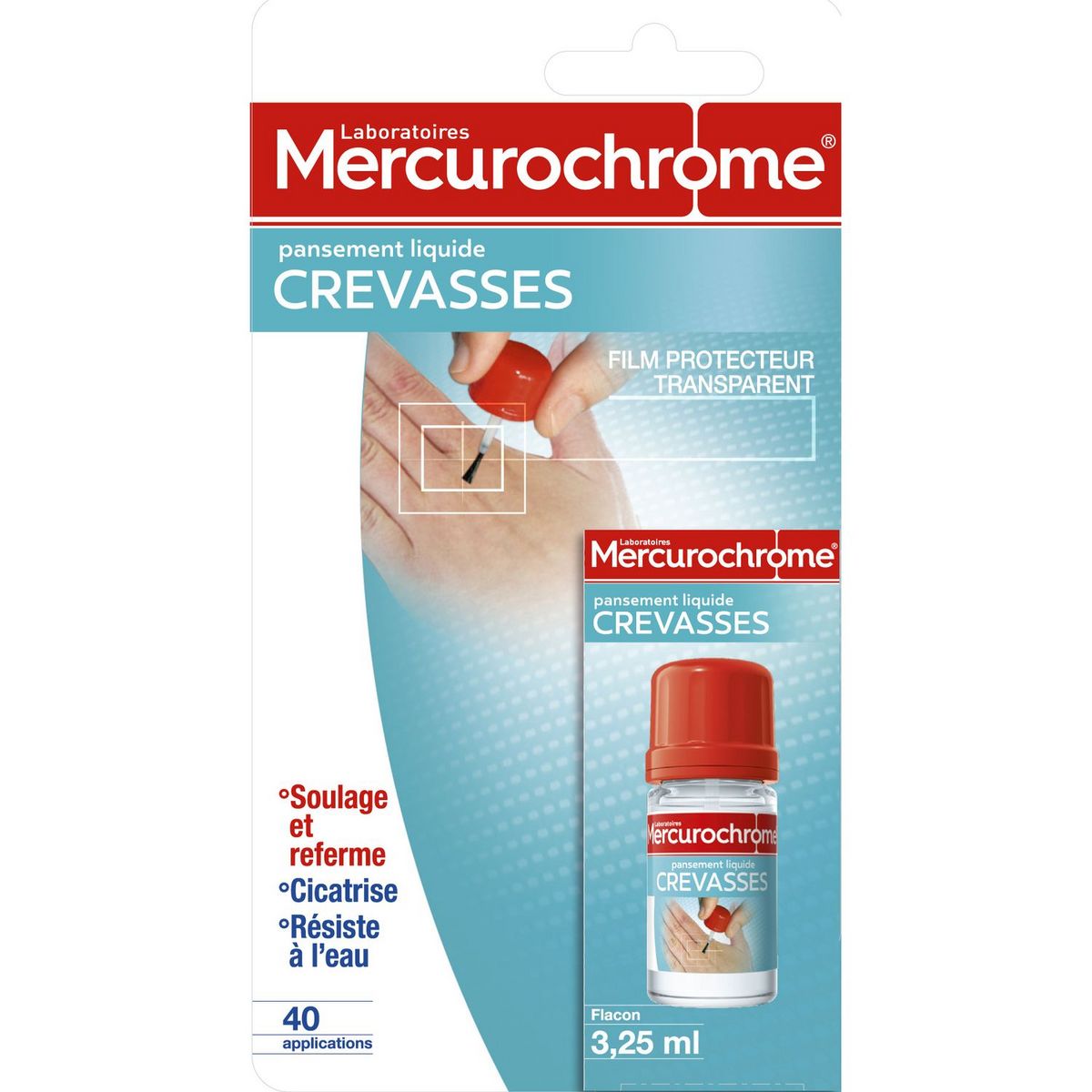 MERCUROCHROME Pansement liquide pour crevasses 3,35ml