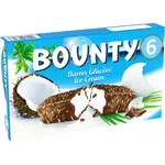 BOUNTY Barre glacée au chocolat et noix de coco  6 pièces 234g