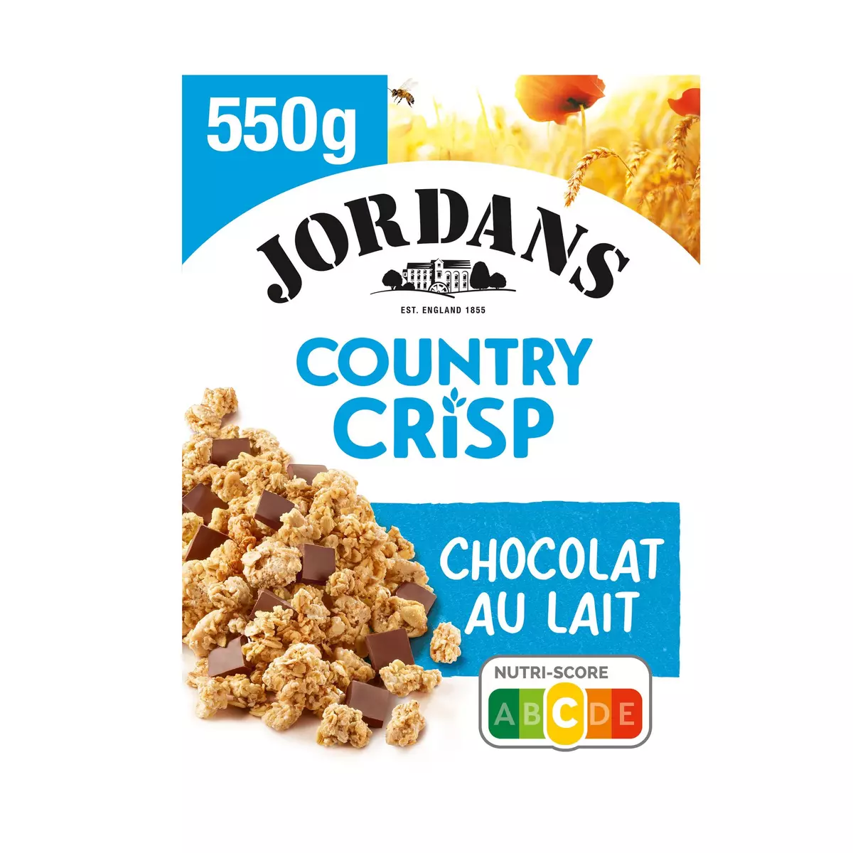 JORDAN'S Country crisp céréales au chocolat au lait 550g