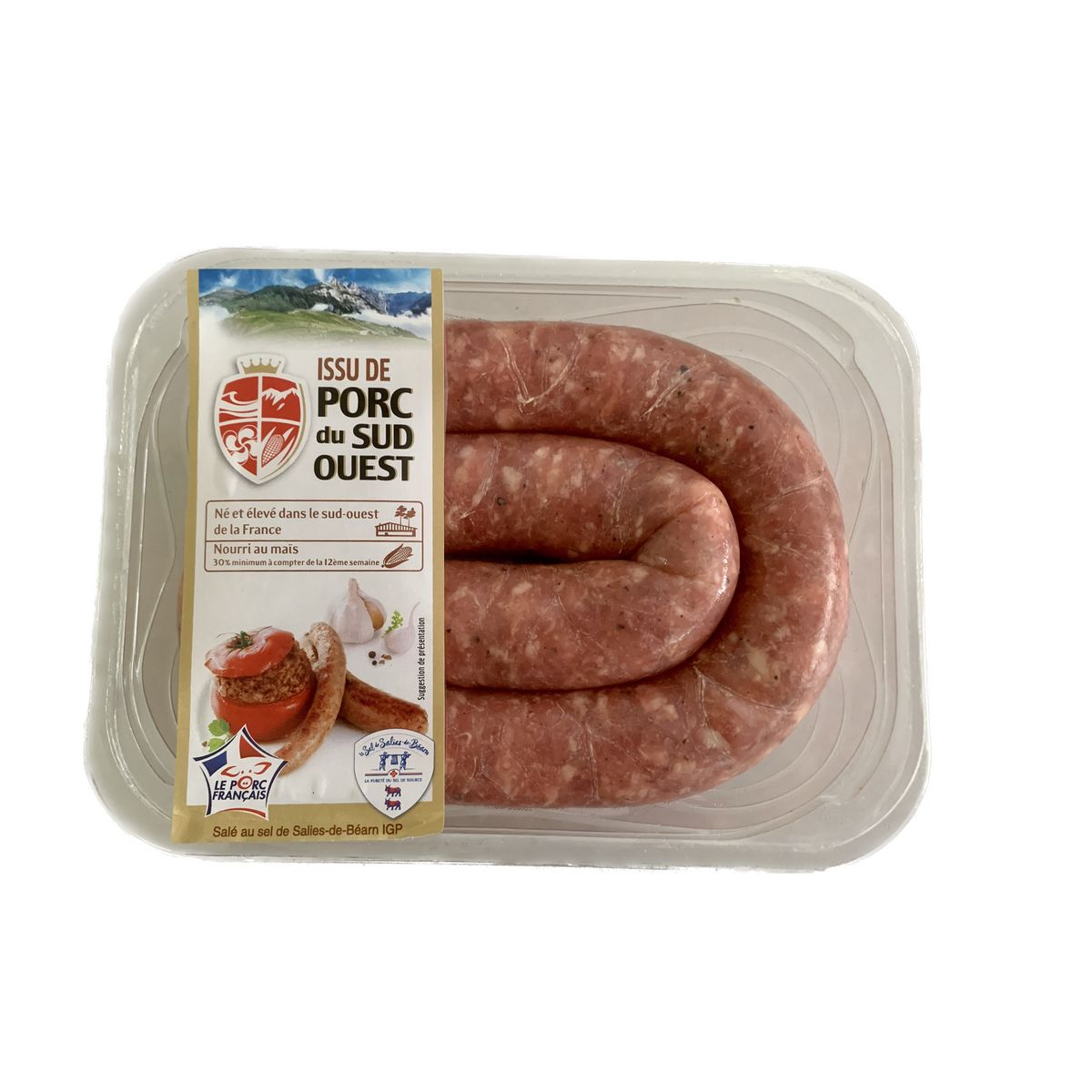 PORC DU SUD OUEST Saucisse de Toulouse 500g