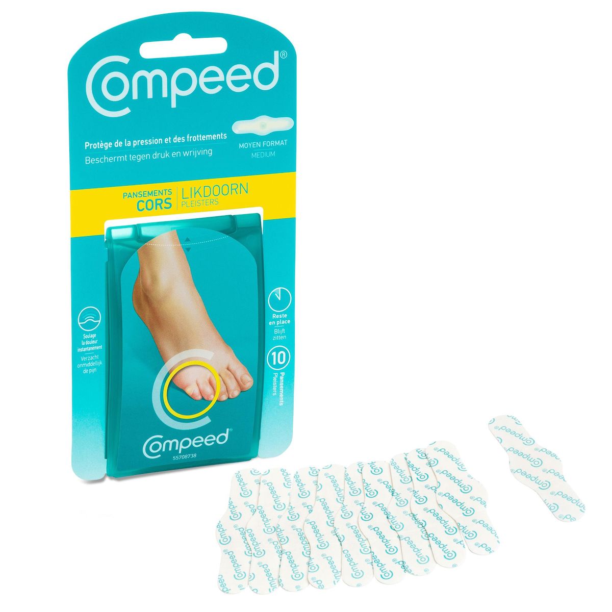 COMPEED Pansements cors moyen format 10 pansements