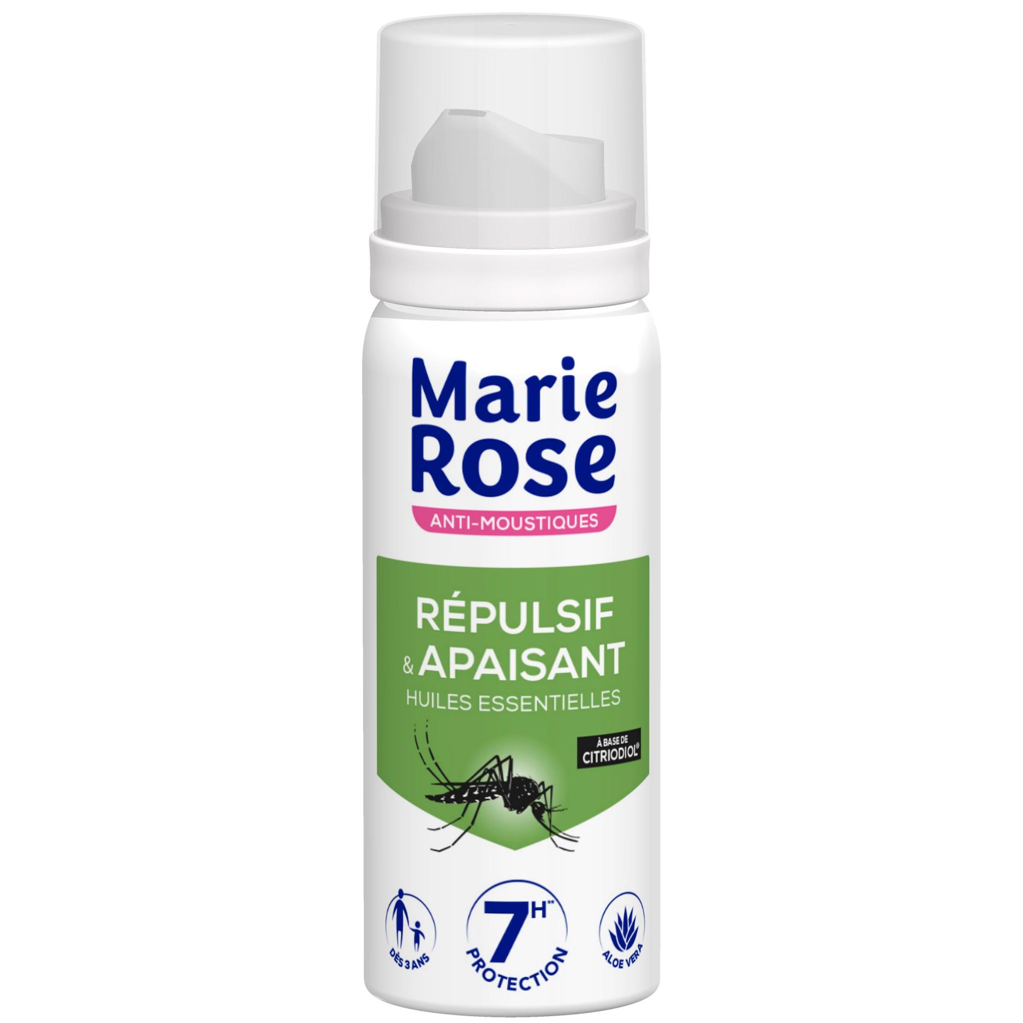 MARIE ROSE Anti-moustiques répulsif et apaisant dès 3 ans aux huiles essentielles à base de citriodiol 100ml