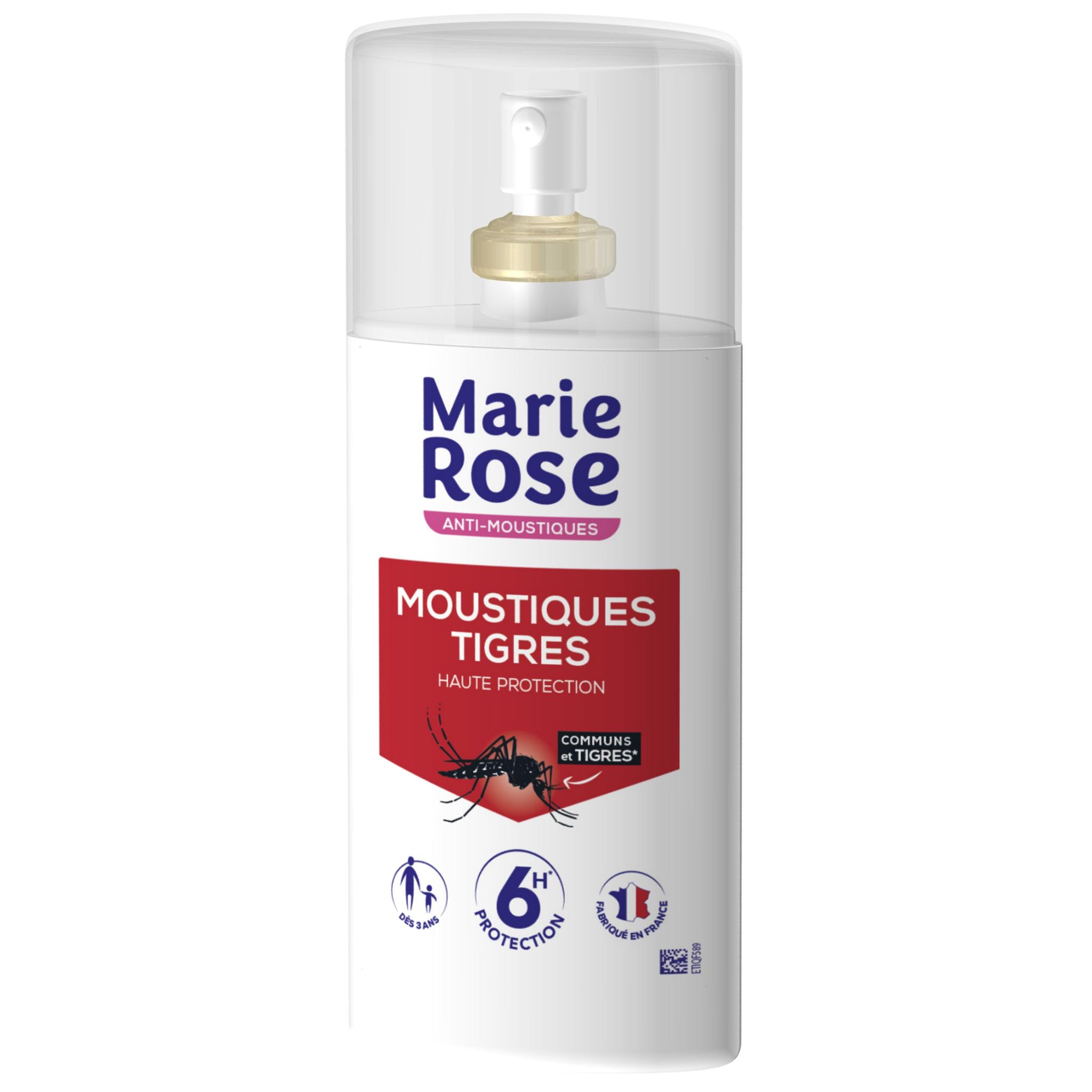 MARIE ROSE Spray anti-moustiques communs et tigres haute protection dès 3 ans 100ml