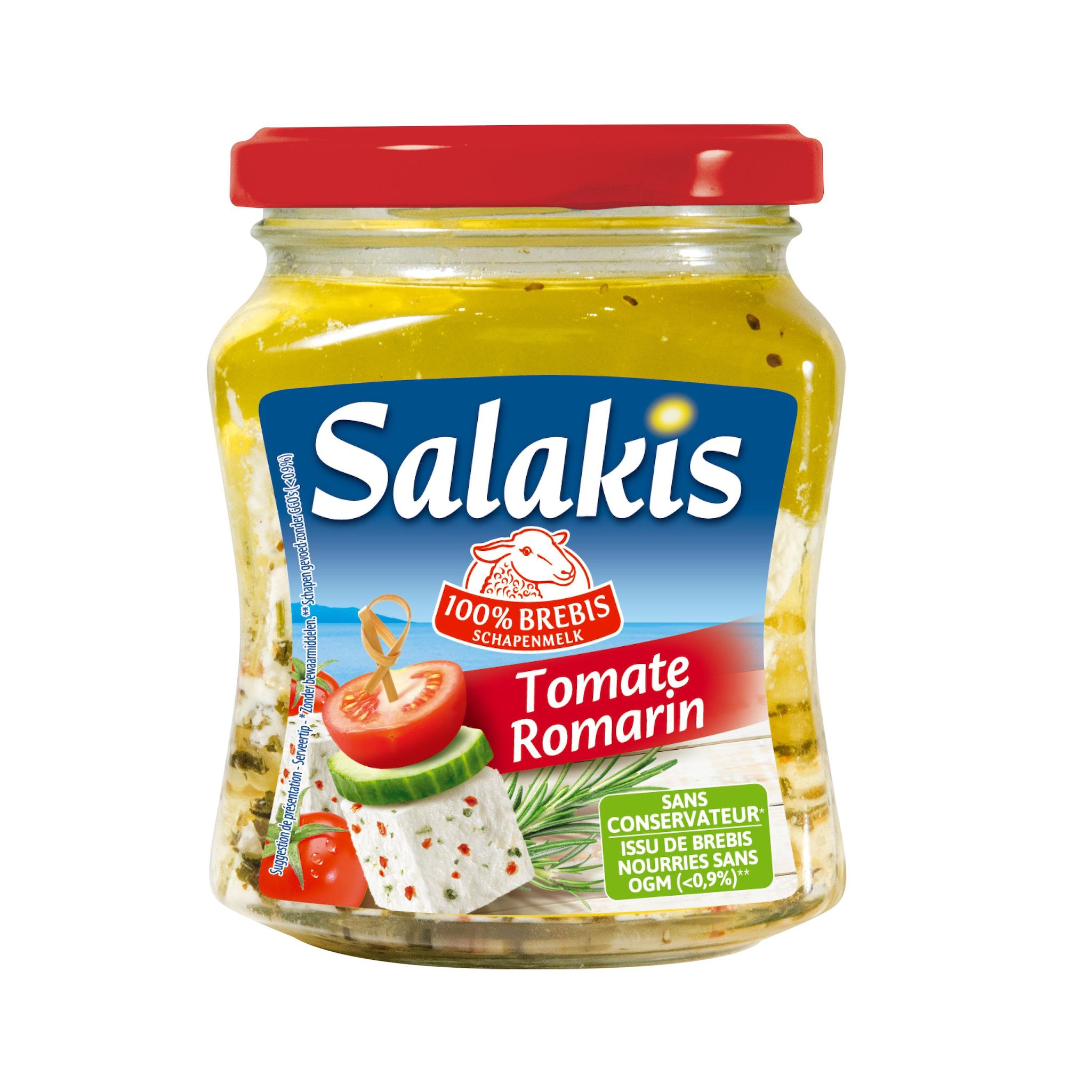 Voir la diapositive 2 : SALAKIS Dés fromage de brebis tomate et romarin 300g