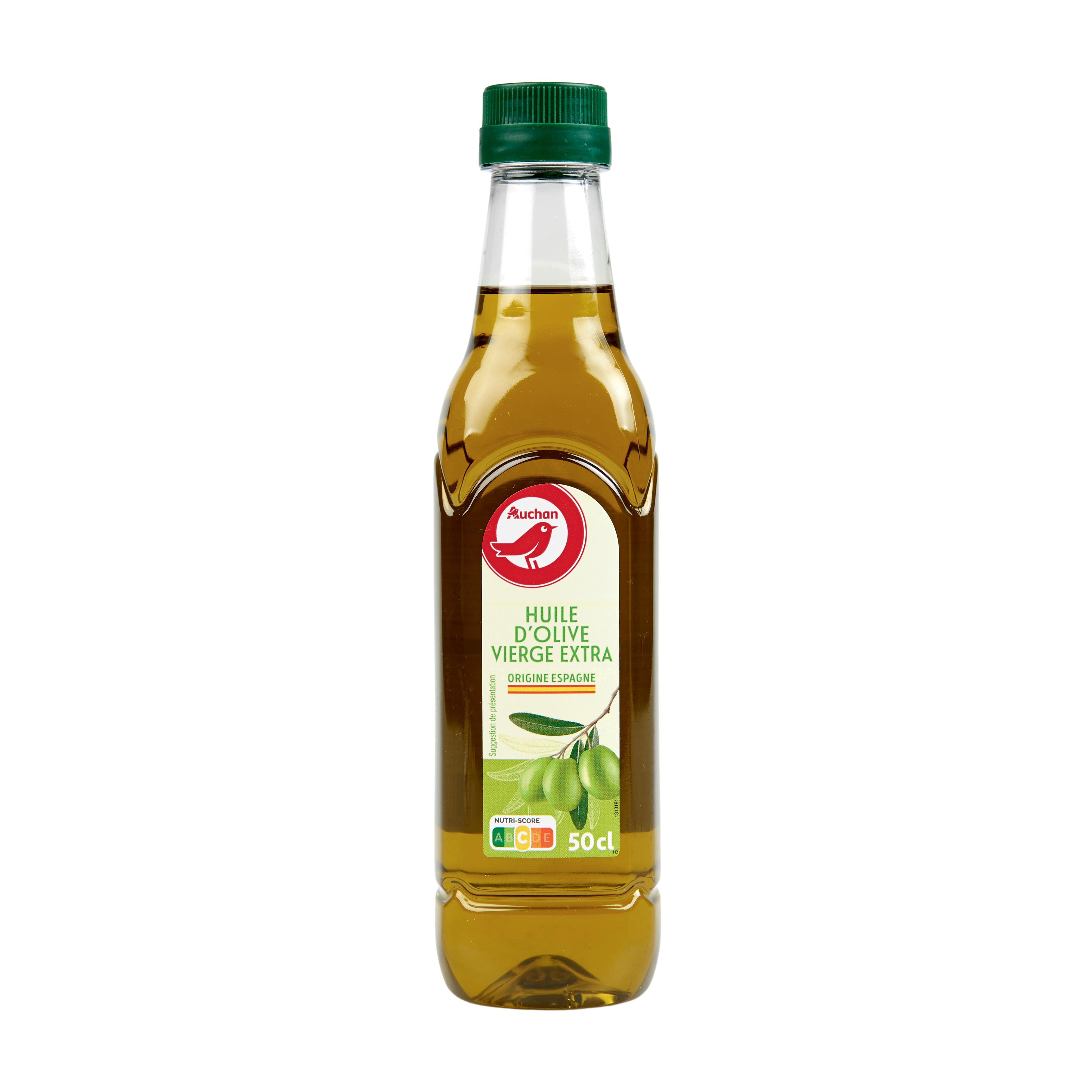 Voir la diapositive 2 : AUCHAN Huile d'olive vierge extra origine Espagne 50cl