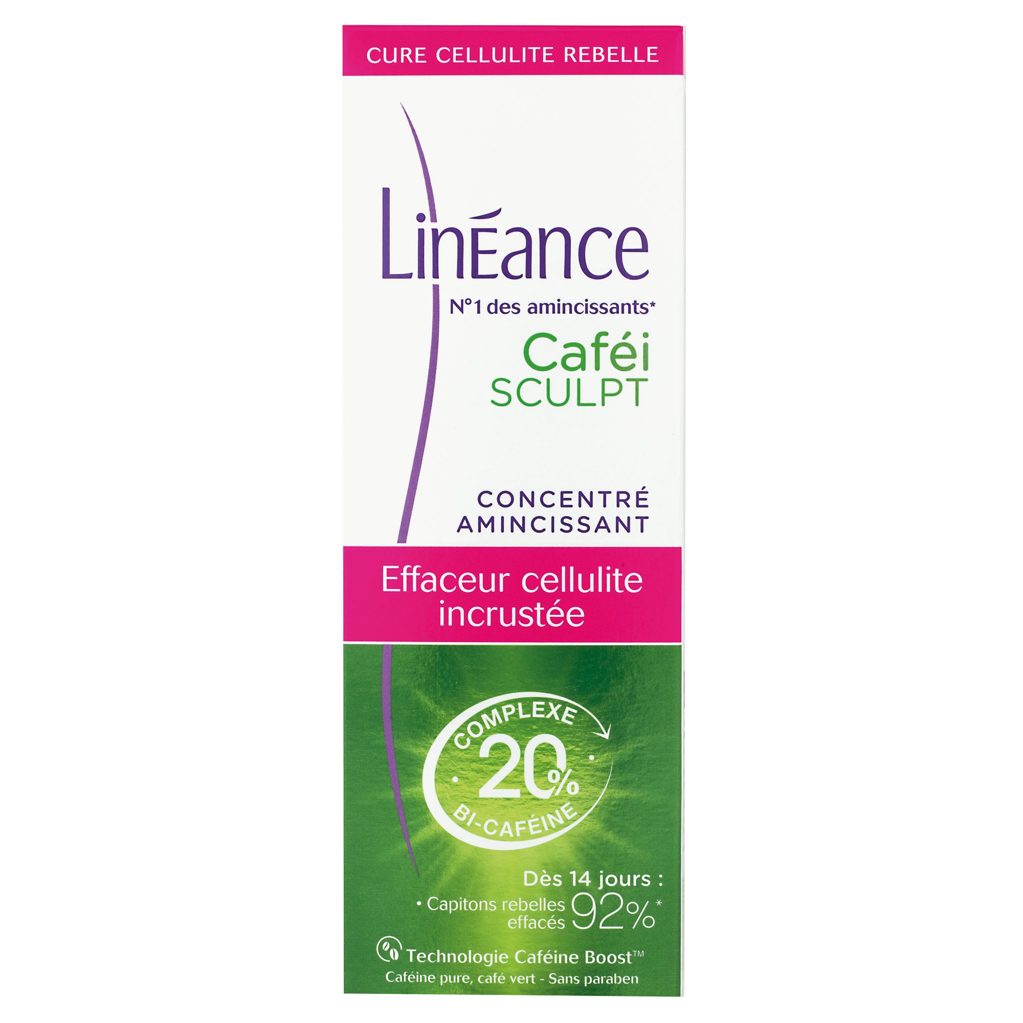Voir la diapositive 2 : LINEANCE Caféi Sculpt concentré amincissant cellulite incrustée 180ml
