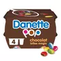 DANETTE POP - Crème dessert chocolat et billes  magix 4x120g