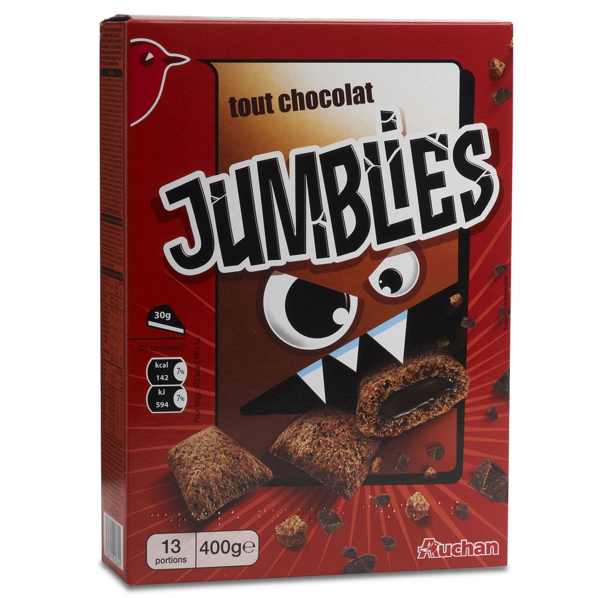 AUCHAN Jumblies céréales tout chocolat 400g