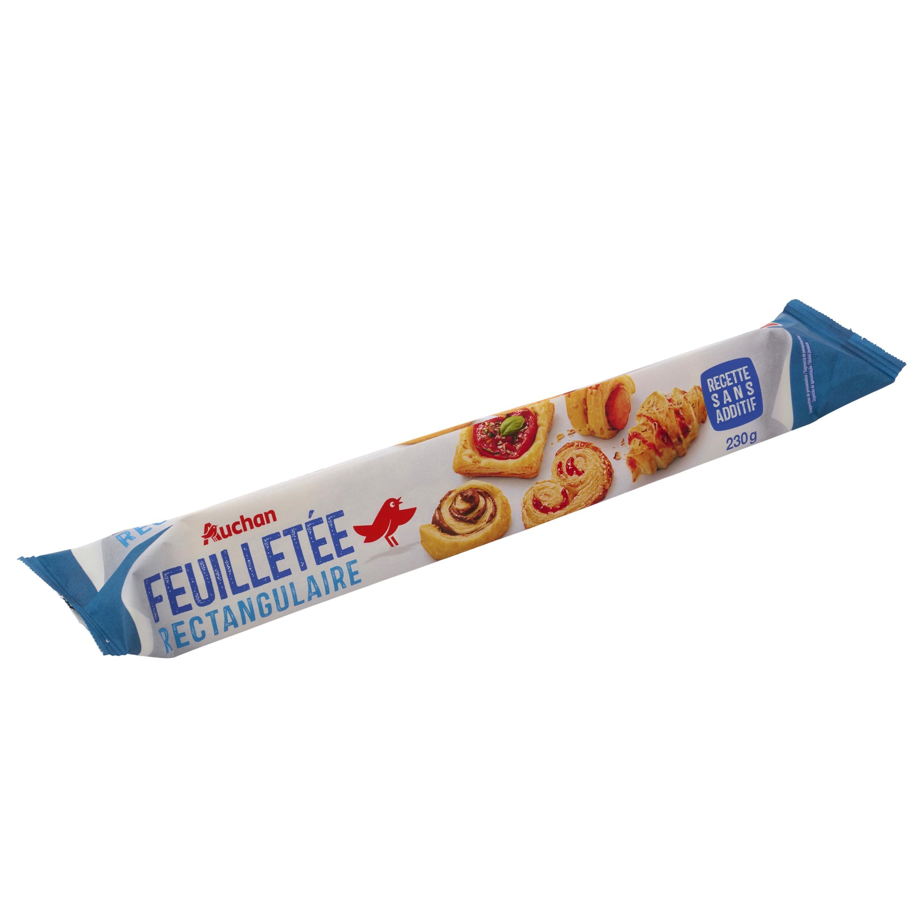Voir la diapositive 2 : AUCHAN Pâte feuilletée rectangulaire 230 g