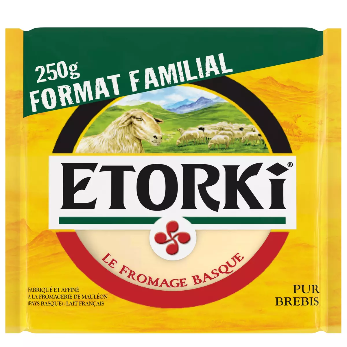 ETORKI Le fromage de chevre pur brebis Format familial 250g