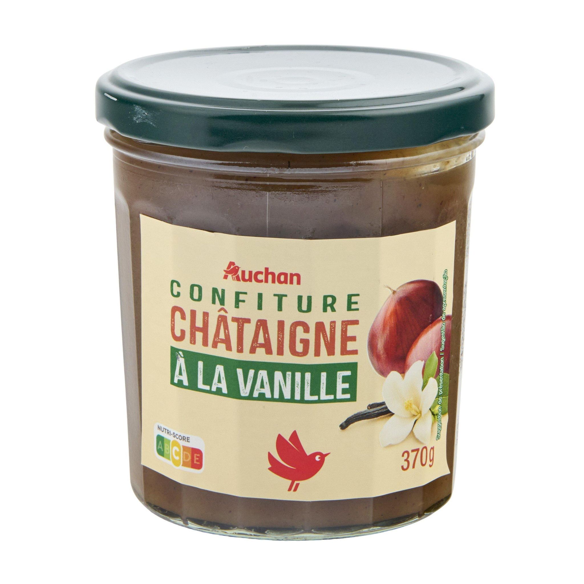 Voir la diapositive 2 : AUCHAN Confiture de châtaignes à la vanille 370g