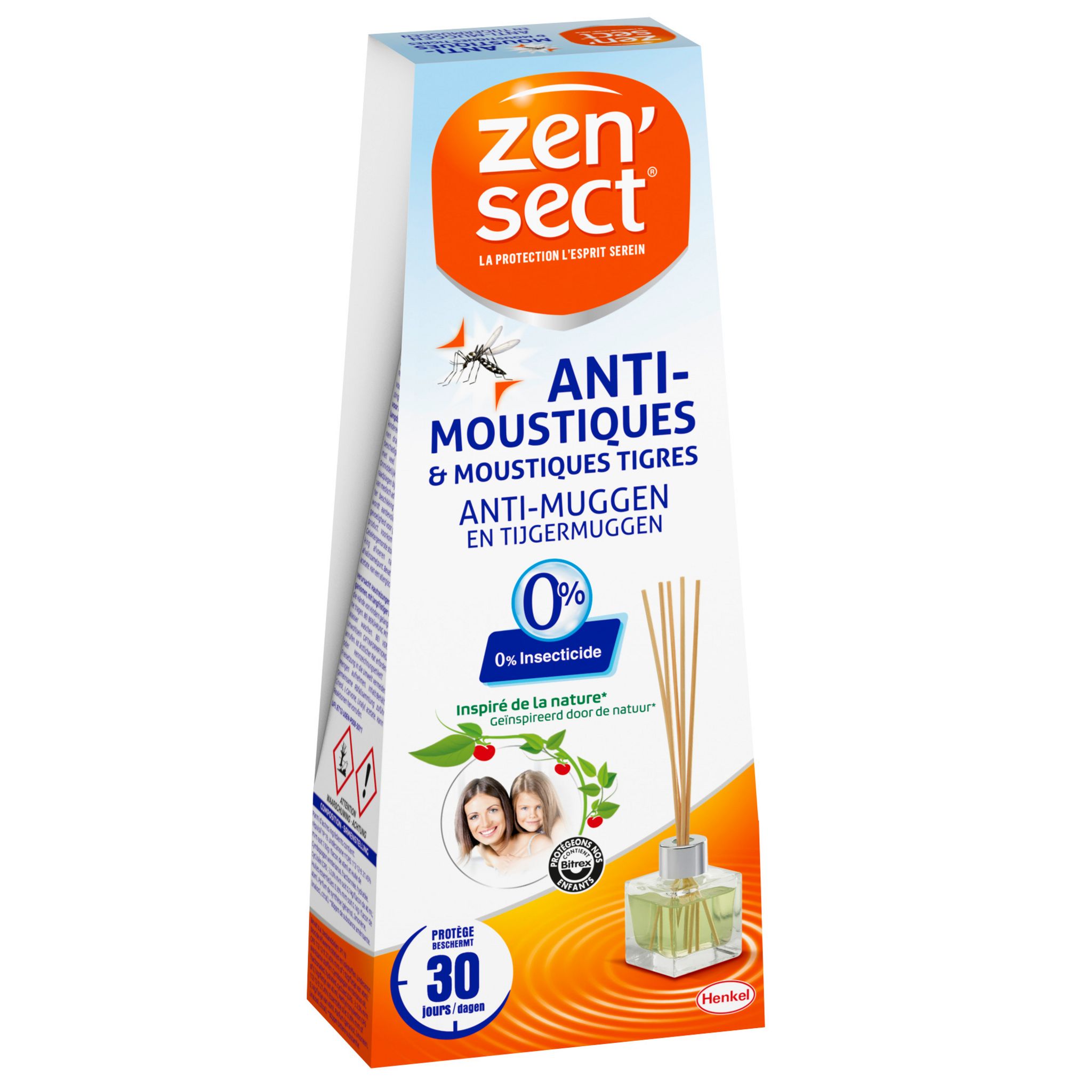ZENSECT Diffuseur anti-moustiques efficacité 30 jours 40ml