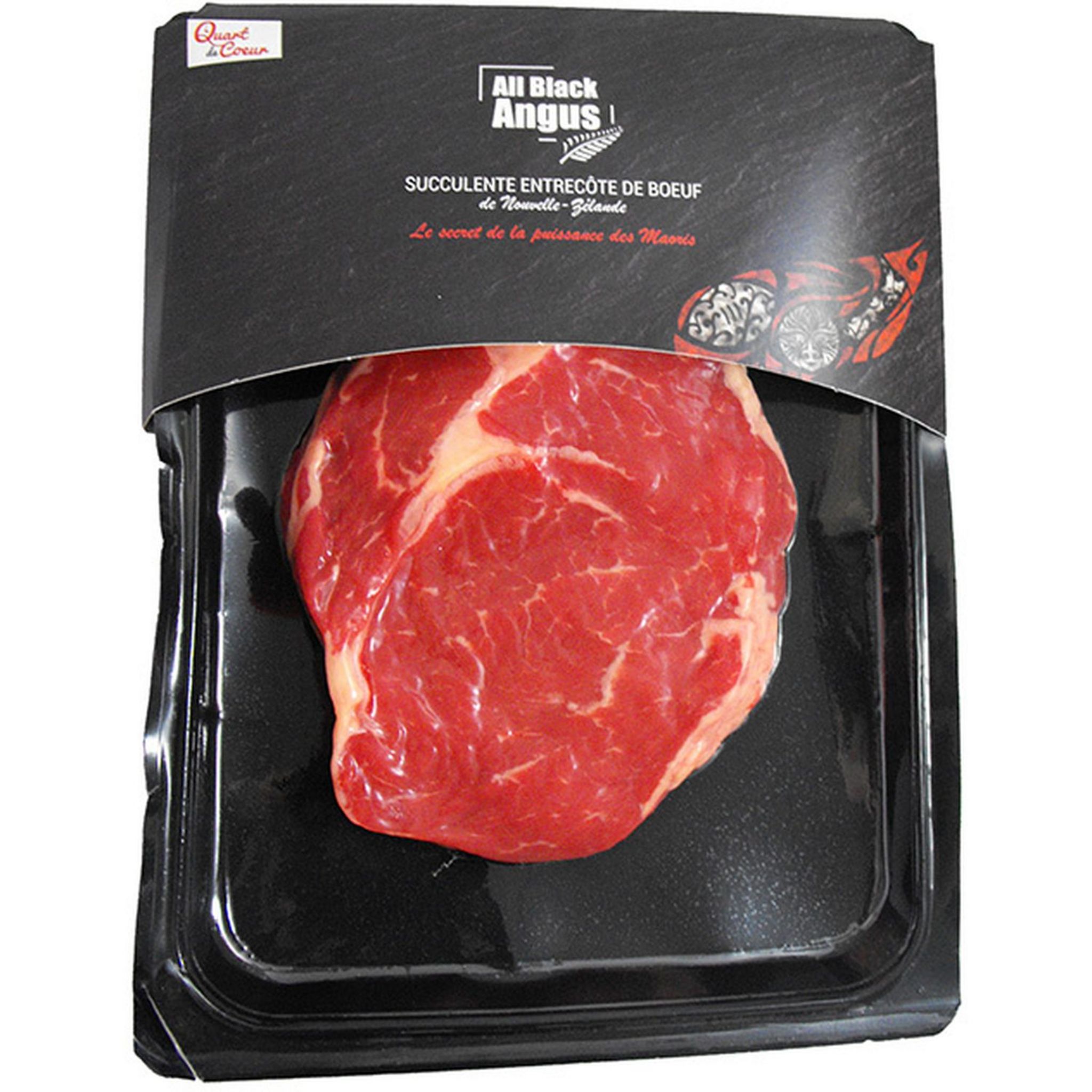 Voir la diapositive 2 : ALL BLACK ANGUS Entrecôte *** angus à griller 250g