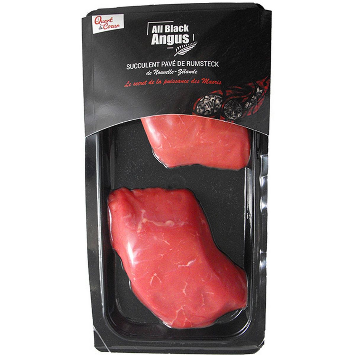 ALL BLACK ANGUS Pavé de rumsteck *** angus à griller 2 pièces 250g
