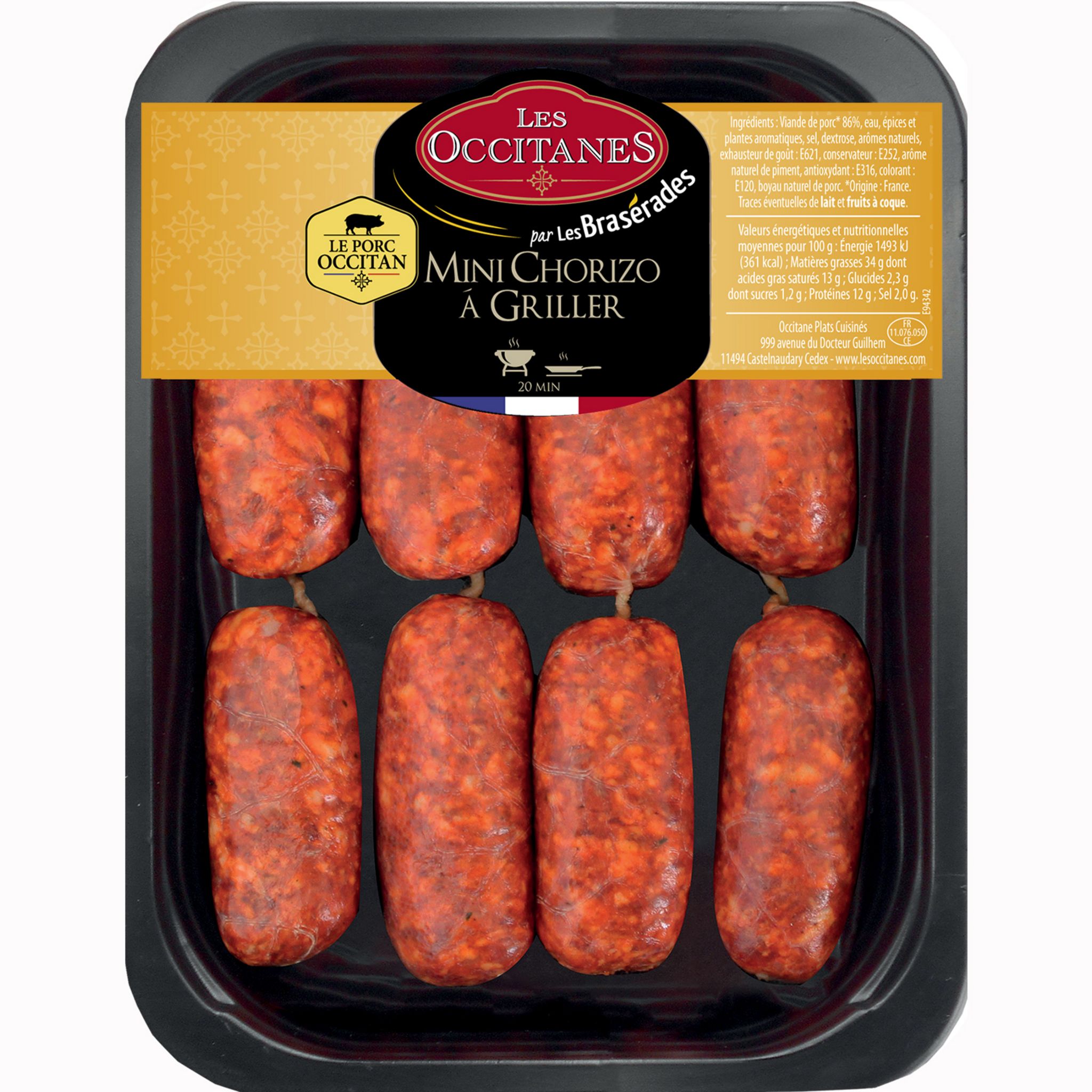 LES OCCITANES Mini chorizos à cuire 8x40g