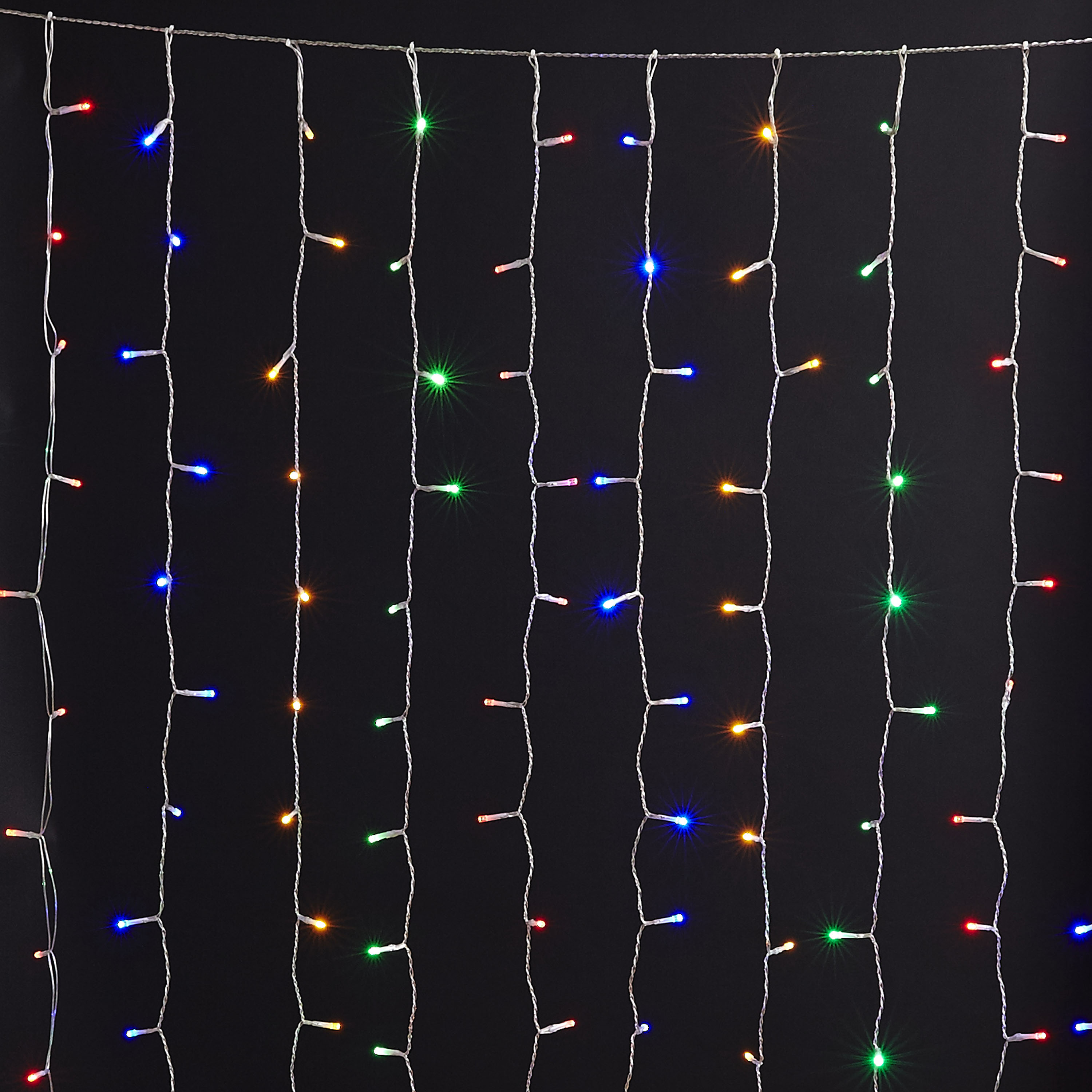 Voir la diapositive 2 : ACTUEL Rideau Lumineux 240 LED Multicolore 8 Programmes