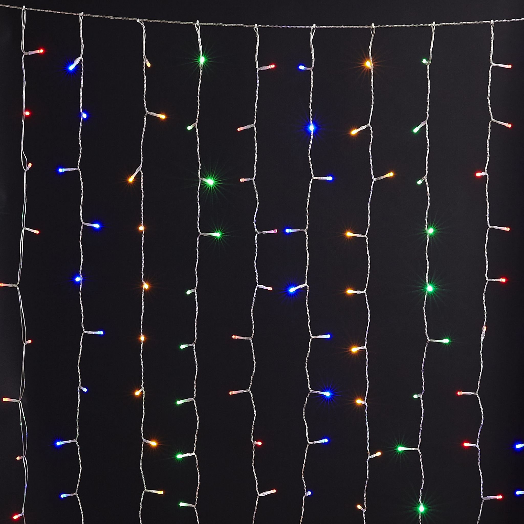 Voir la diapositive 2 : ACTUEL Rideau Lumineux 240 LED Multicolore 8 Programmes