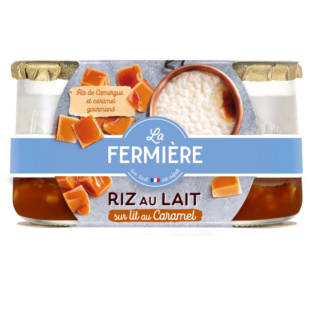 LA FERMIERE Riz au lait sur lit de caramel 2x160g