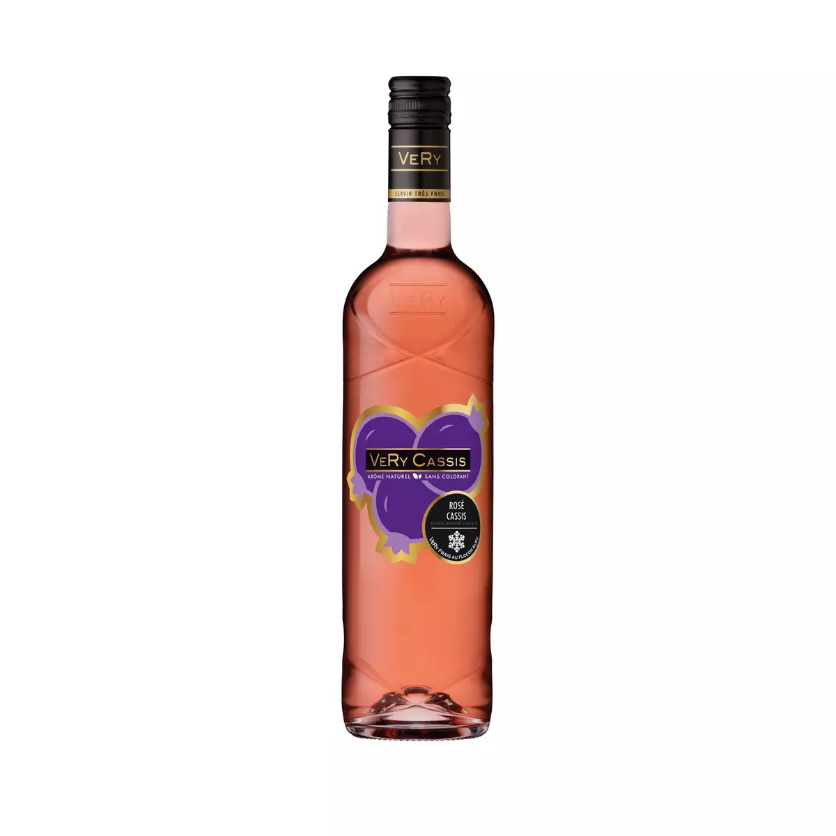 VERY boisson aromatisée à base de vin rosé cassis  75cl