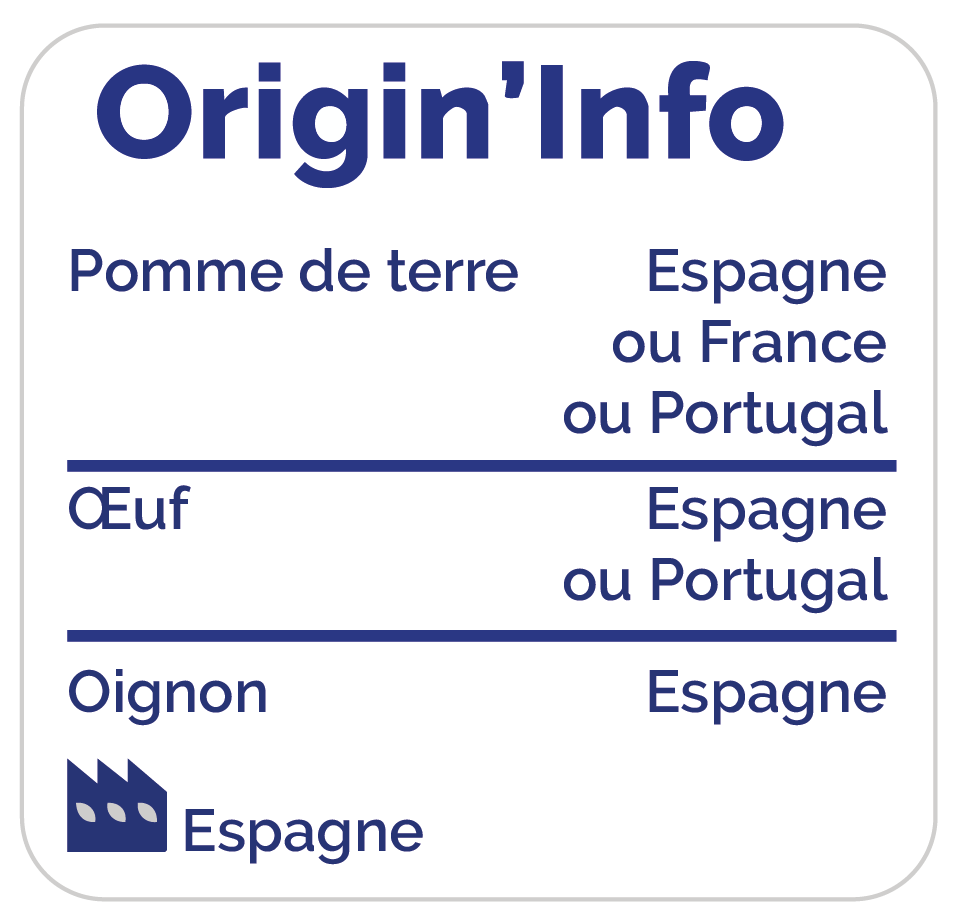 Voir la diapositive 2 : AUCHAN LE TRAITEUR Tortilla aux oignons 500g